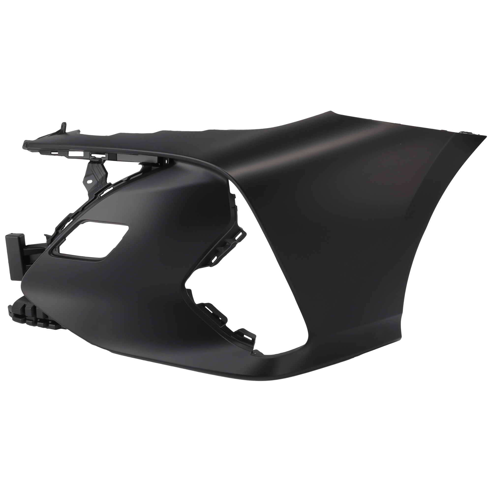 AM PRIUS PRIME 17-22 FRONT BUMPER COVER LH Primed w o Parking Aid Sensor Holes CAPA SKU RT01030032PQ Partslink TO1016100C OEM 5211347901