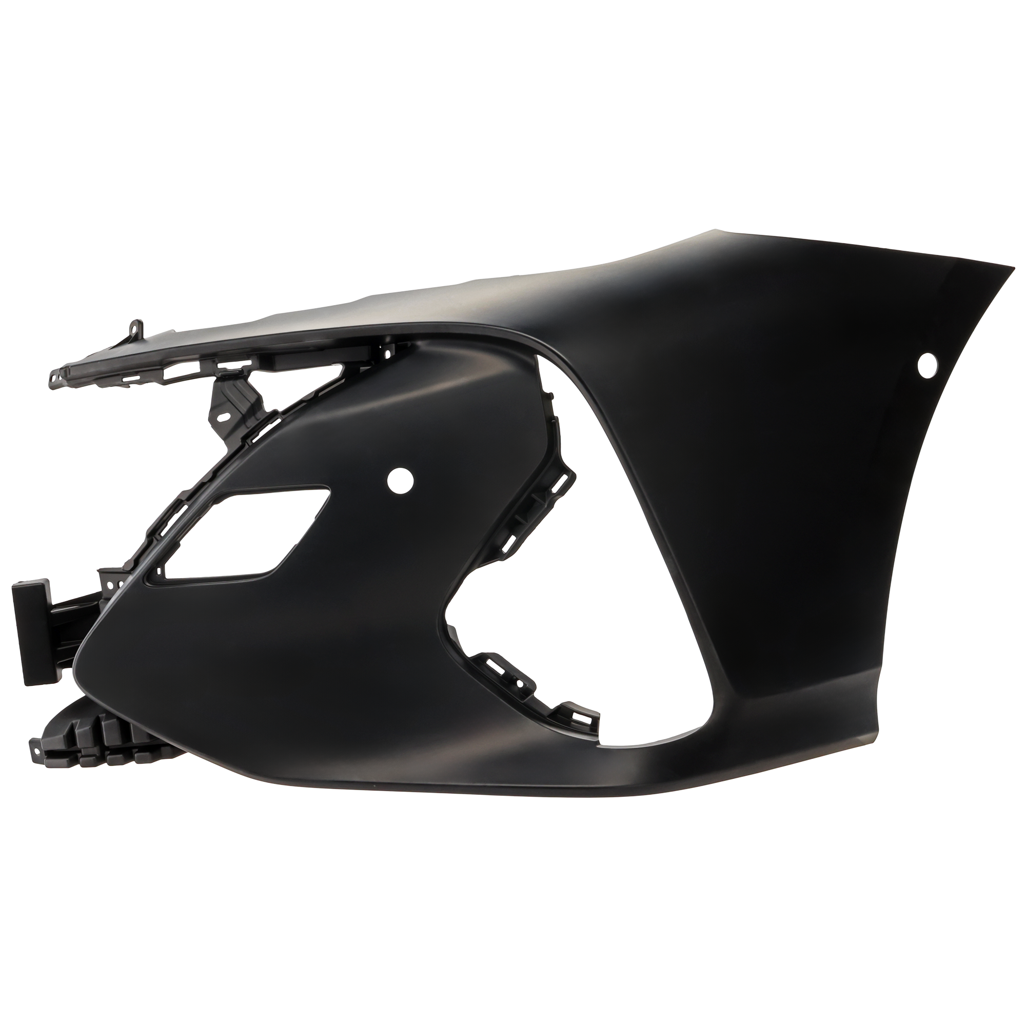 AM PRIUS PRIME 17-22 FRONT BUMPER COVER LH Primed w Parking Aid Sensor Holes CAPA SKU RT01030034PQ Partslink TO1016101C OEM 5211347902