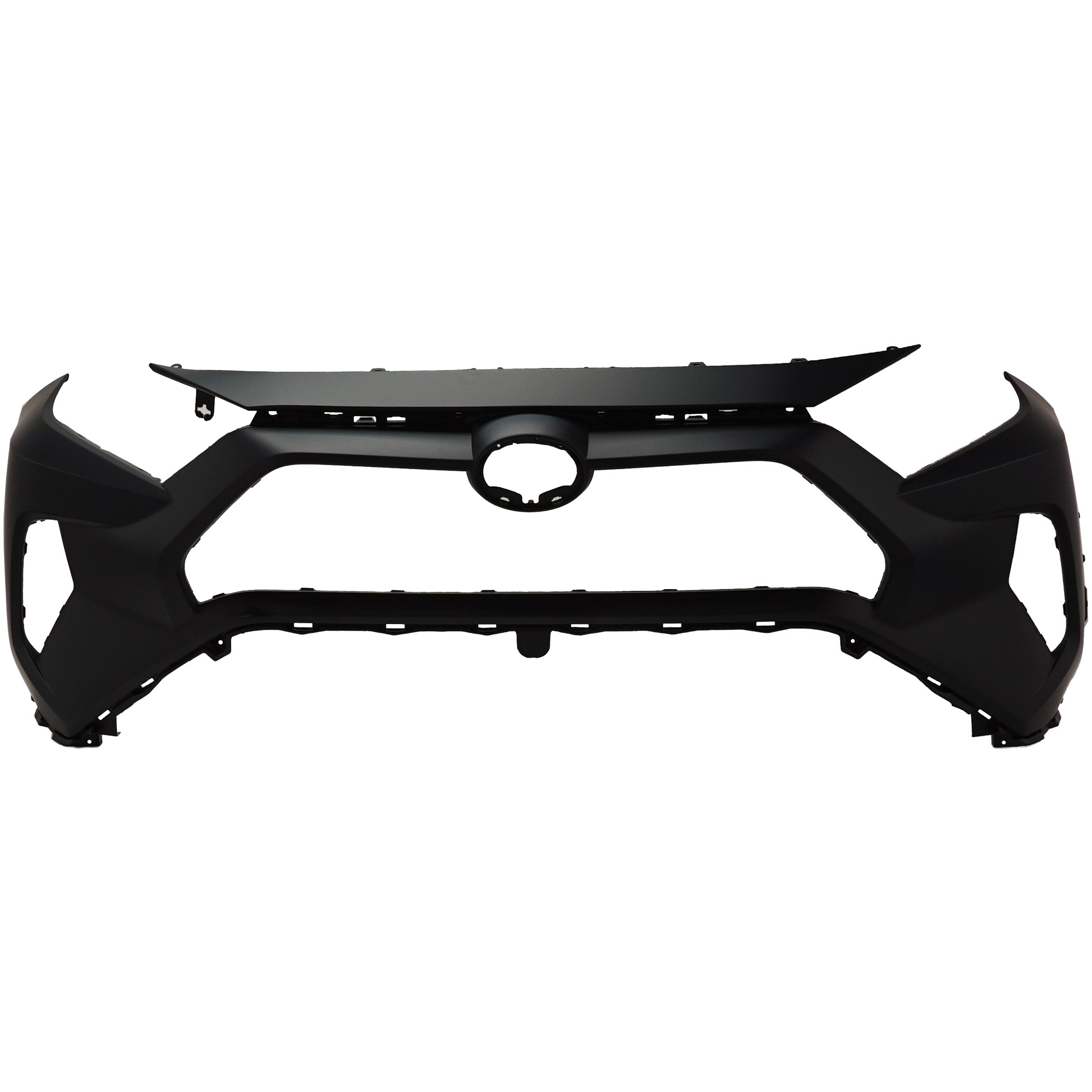 AM RAV4-19-24 FRONT BUMPER COVER Primed LE Limited XLE XLE Premium Hybrid Models North America Built Vehicle w o Parking Aid Sensor Holes CAPA SKU RT01030048PQ Partslink TO1000449C OEM 521190R919