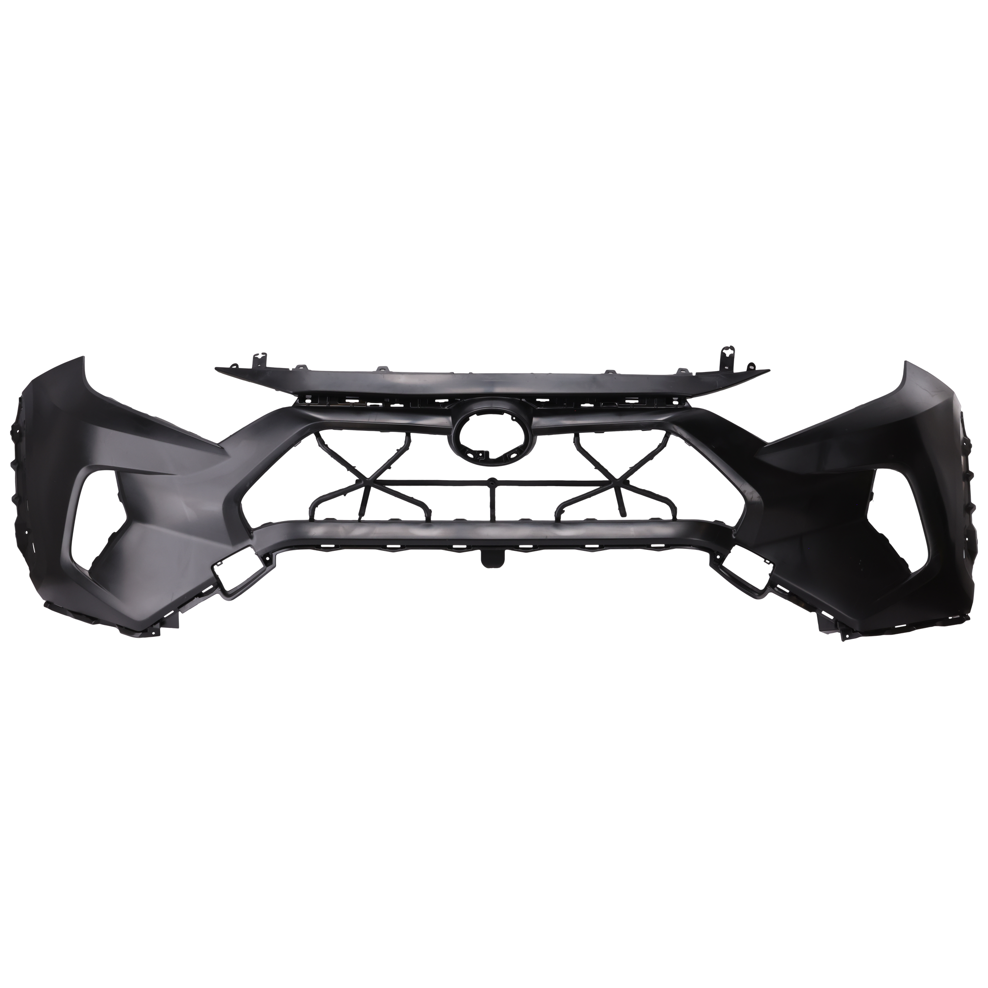 AM RAV4-19-25 FRONT BUMPER COVER Primed LE Limited XLE XLE Premium Hybrid Models North America Built Vehicle w o Parking Aid Sensor Holes SKU RT01030048P Partslink TO1000449 OEM 521190R919