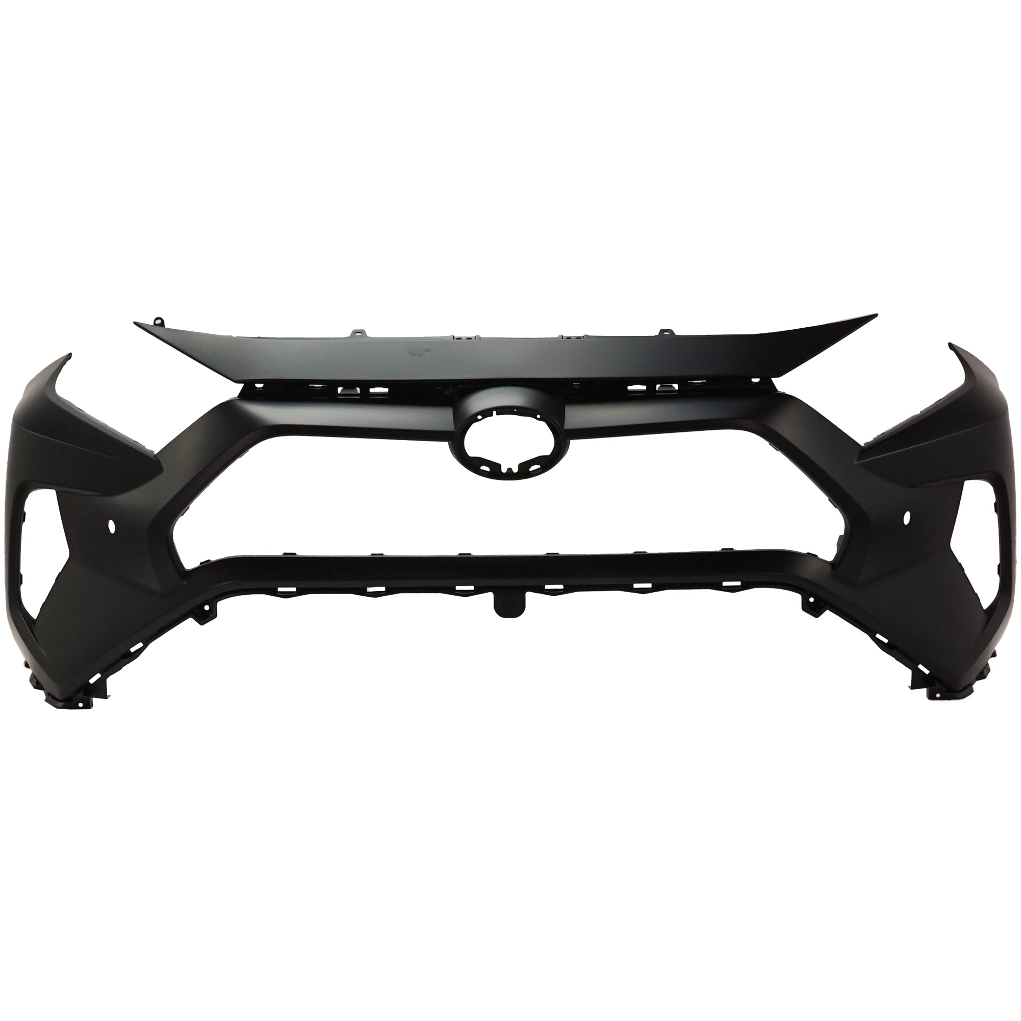 AM RAV4-19-24 FRONT BUMPER COVER Primed LE Limited XLE XLE Premium Hybrid Models North America Built Vehicle w Parking Aid Sensor Holes CAPA SKU RT01030049PQ Partslink TO1000450C OEM 521190R920