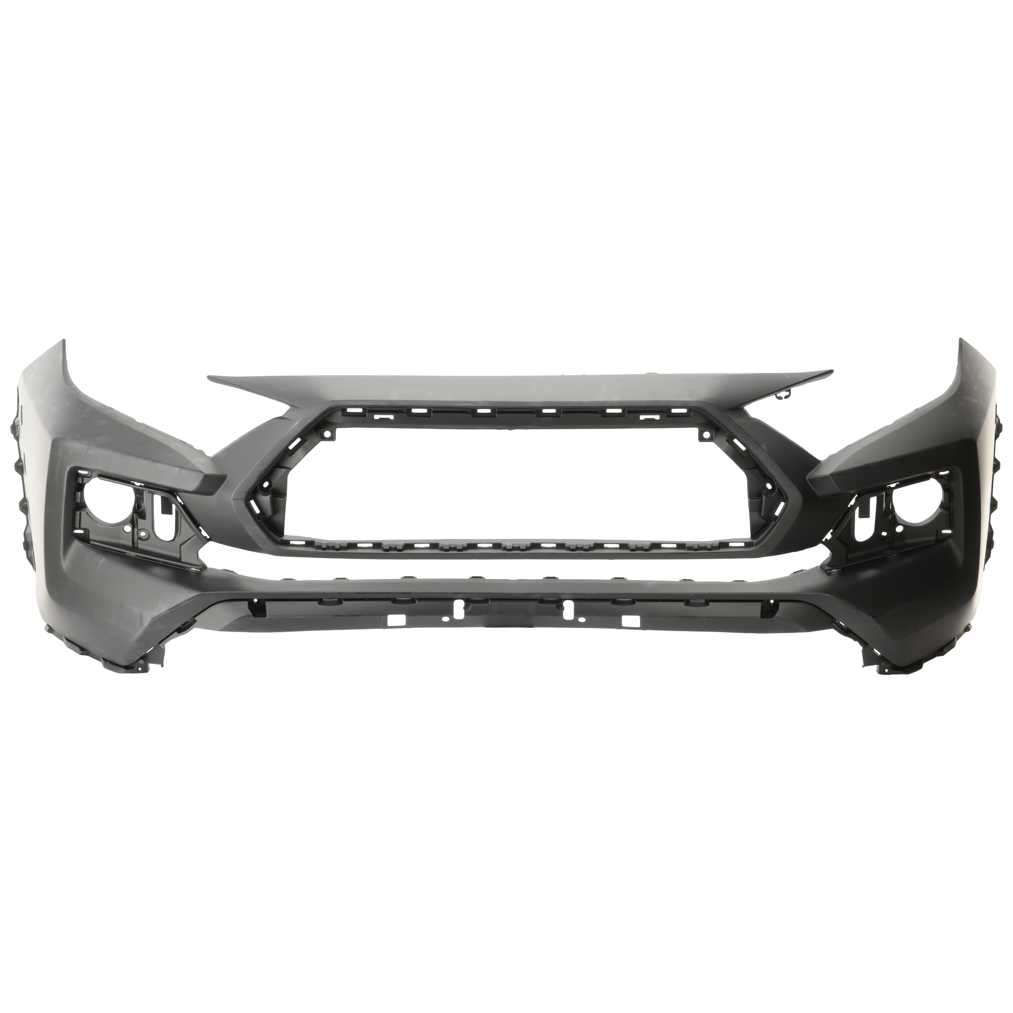 AM RAV4-19-24 FRONT BUMPER COVER Primed Adventure Trail TRD Off Road Models North America Built Vehicle w o Parking Aid Sensor Holes CAPA SKU RT01030066PQ Partslink TO1000453C OEM 521190R942-521190R921