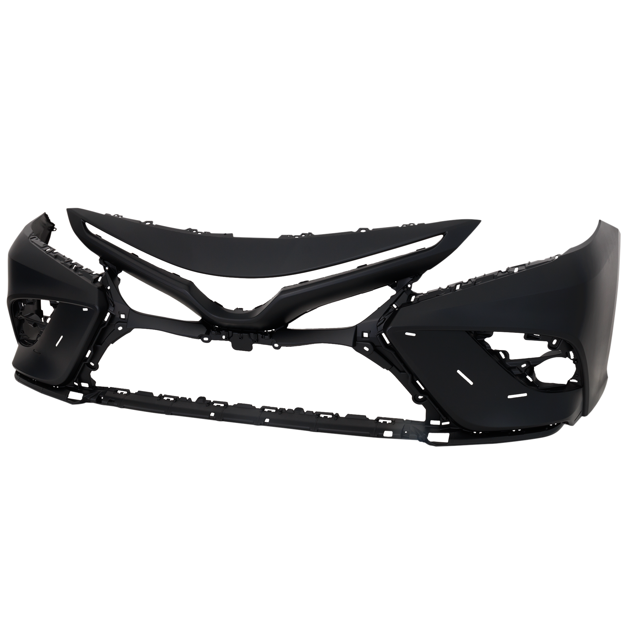 AM CAMRY 21-24 FRONT BUMPER COVER Primed SE North America Built Vehicle XSE w o TRD Pkg Camera Hole Hybrid SE Hybrid XSE SE Models w o Parking Aid Sensor Holes CAPA SKU RT01030077PQ Partslink TO1000471C OEM 521190X954