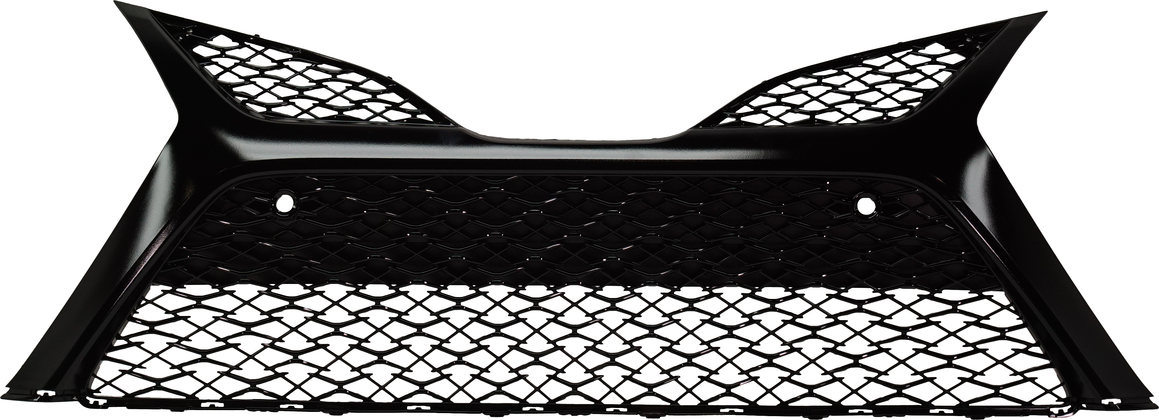 AM CAMRY 18-20 FRONT BUMPER GRILLE Painted Silver Black w Parking Aid Sensor Holes TRD XSE Model SKU RT01530029 Partslink TO1036186 OEM 5310206560