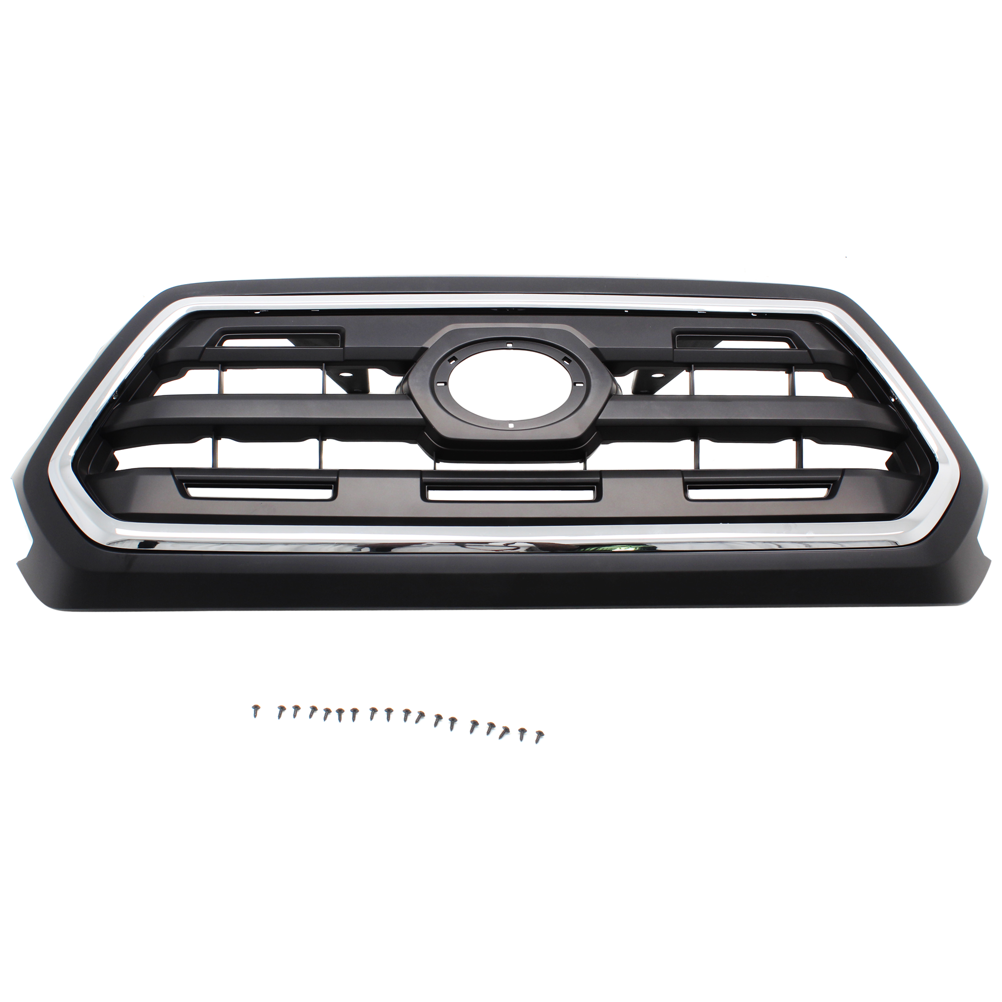 AM TACOMA 16-17 GRILLE Chr Shell Painted Blk Insert w Emblem Provision SR5 Model CAPA SKU RT07010006Q Partslink TO1200408C OEM 5310004510C8