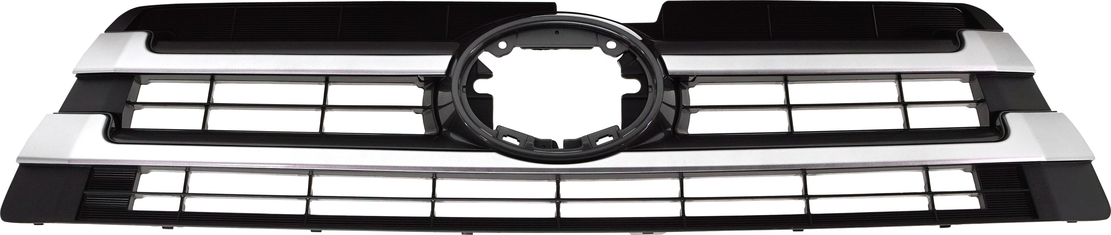 AM HIGHLANDER 17-18 GRILLE Black Shell and Insert w Gray and Silver Molding SKU RT07010013 Partslink TO1200425 OEM 531010E230