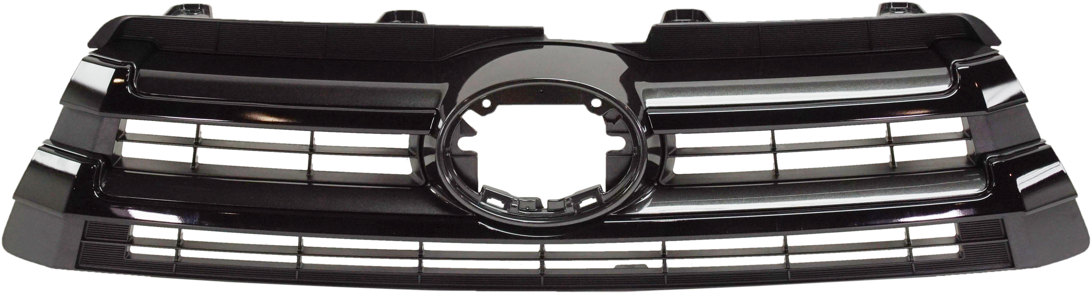 AM HIGHLANDER 17-18 GRILLE Black Shell and Insert w Black Molding Exc. Hybrid Model SKU RT07010015 Partslink TO1200426 OEM 531010E260