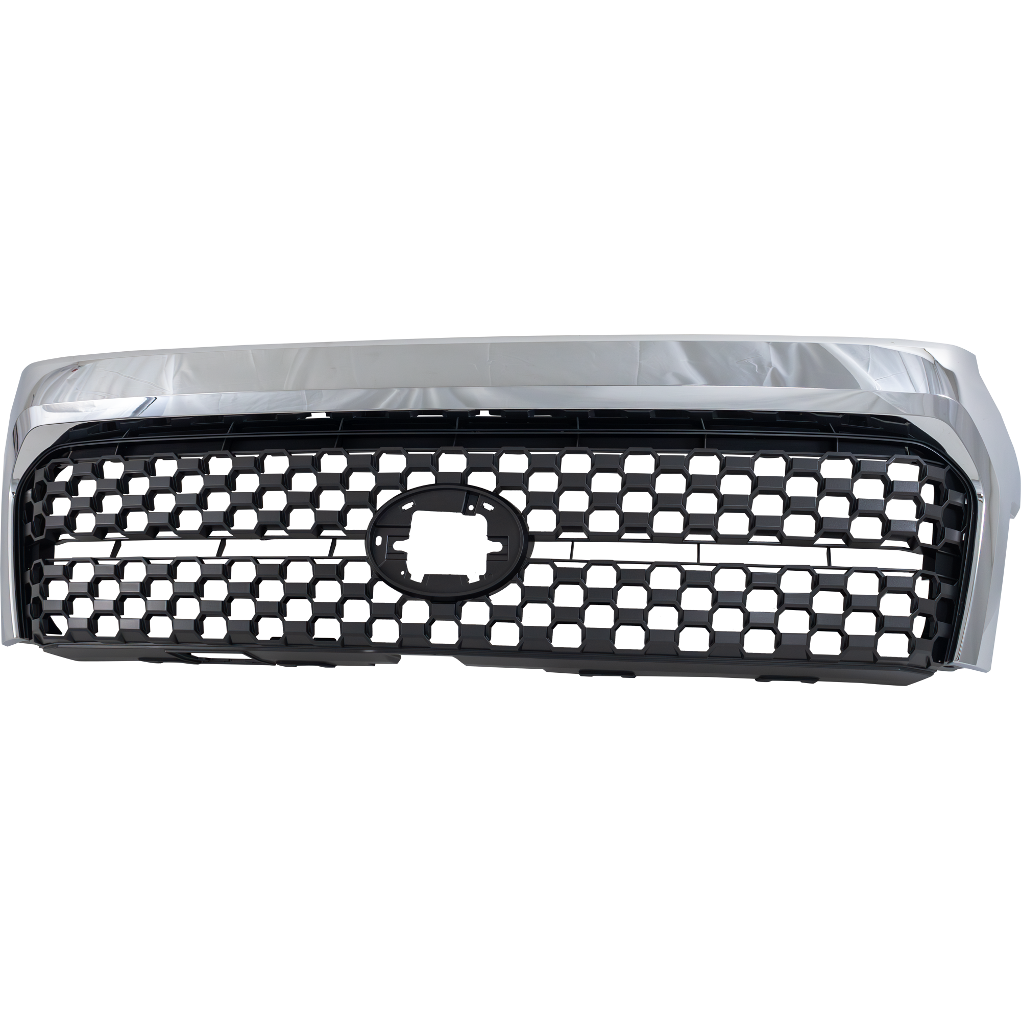AM TUNDRA 18-21 GRILLE Painted Light Gray Shell and Insert w Chrome Frame Standard Type w Front Emblem w o Chrome Surround SKU RT07010052 Partslink TO1200453 OEM 531010C020-531010C021