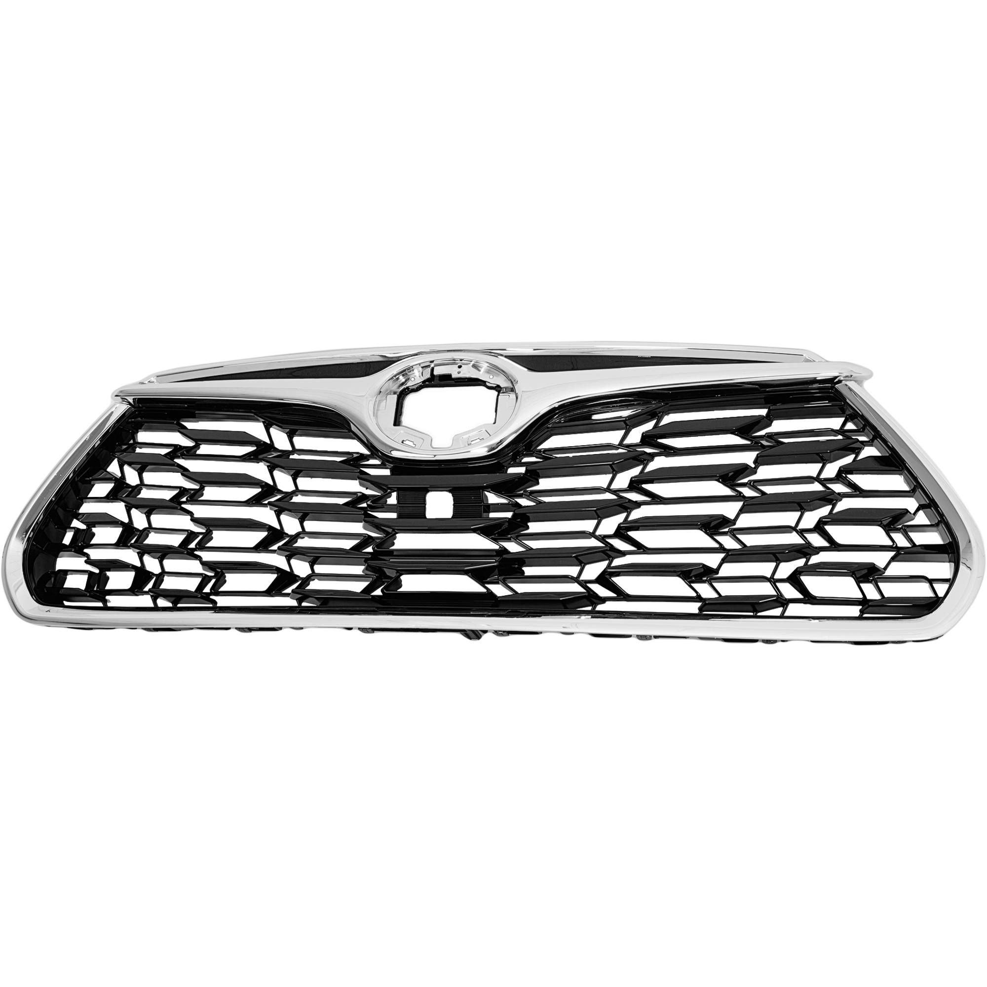AM HIGHLANDER 20-23 GRILLE Gray Shell and Insert w Chrome Molding w Front View Camera Exc. XSE Model CAPA SKU RT07010053Q Partslink TO1200457C OEM 531010E330