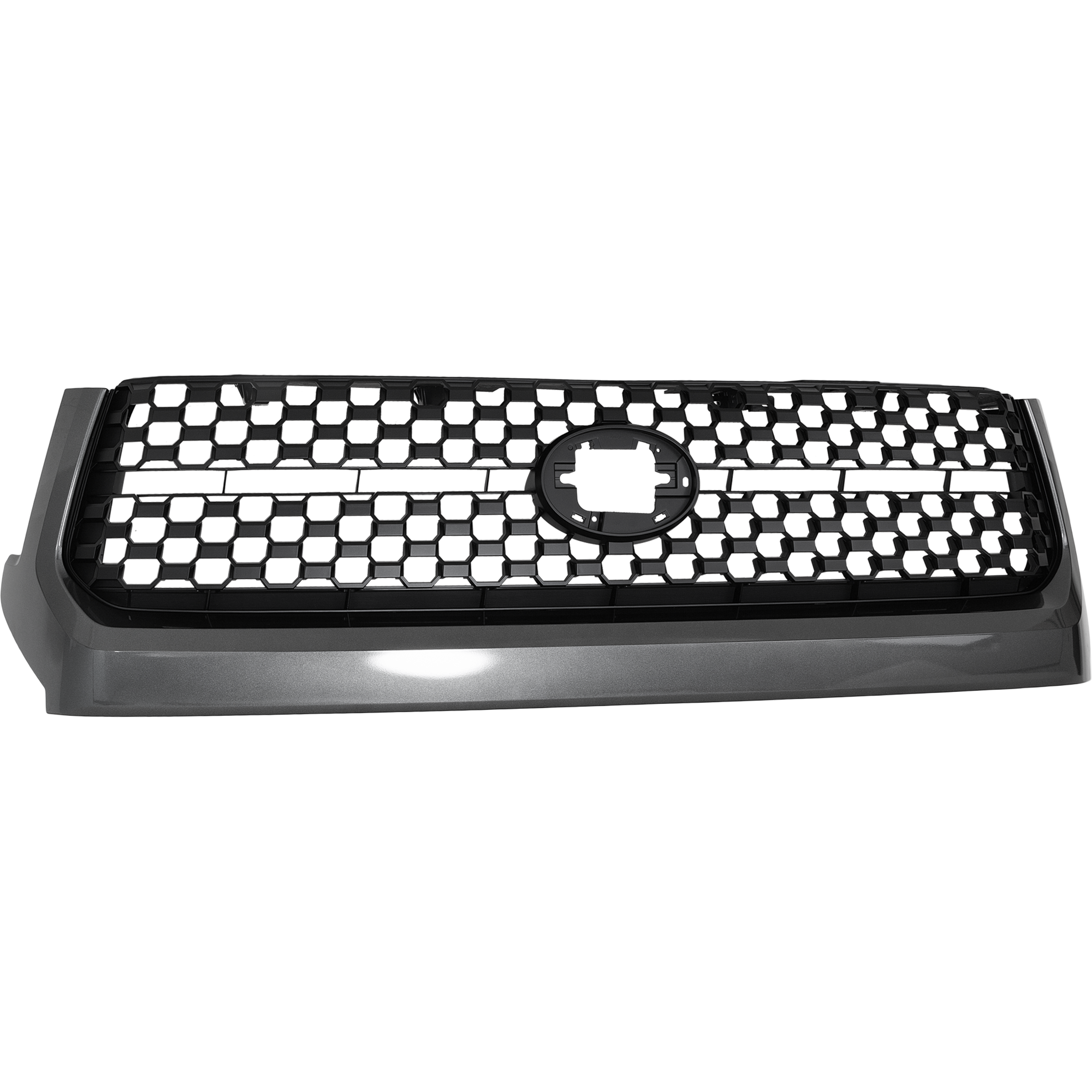 AM TUNDRA 18-20 GRILLE Painted Black Shell and Insert w Gray Frame w o Chrome Surround Standard Type SKU RT07010057 Partslink TO1200451 OEM 531010C010