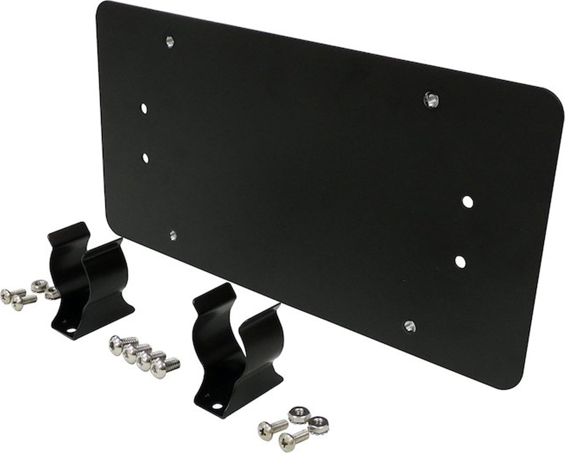 AM Black SteelAluminum Front Included Flat black license plate bracket for vehicles with winch w roller fairlead For use in states where a front license plate is required Easily snaps on and off of the SKU RT0RT26075