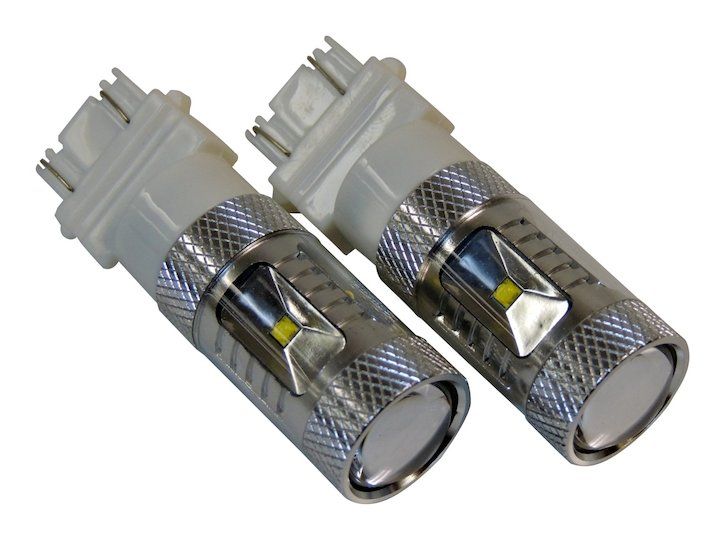 AM BlackSilver MetalPlastic Varies with Application Left Right Use Existing Hardware 3157 White LED Bulb Kit Includes 2 Lights Installs in Place of OEM Bulbs Each lamp includes 6 Cree LED s that produc SKU RT0RT28067 OEM 243157W360