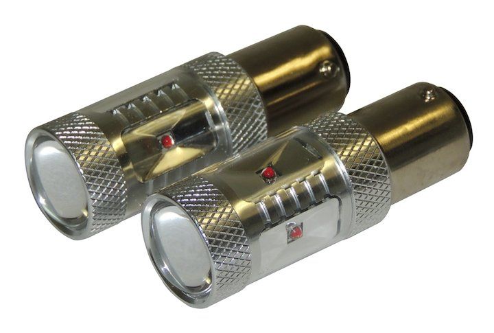 AM BlackSilver MetalPlastic Use Existing Hardware 1157 Amber LED Bulb Kit Includes 2 Lights Installs in Place of OEM Bulbs Each lamp includes 6 Cree LED s that produce 1-200 Lumens 360 Degree Light Outpu SKU RT0RT28070 OEM 241157A360