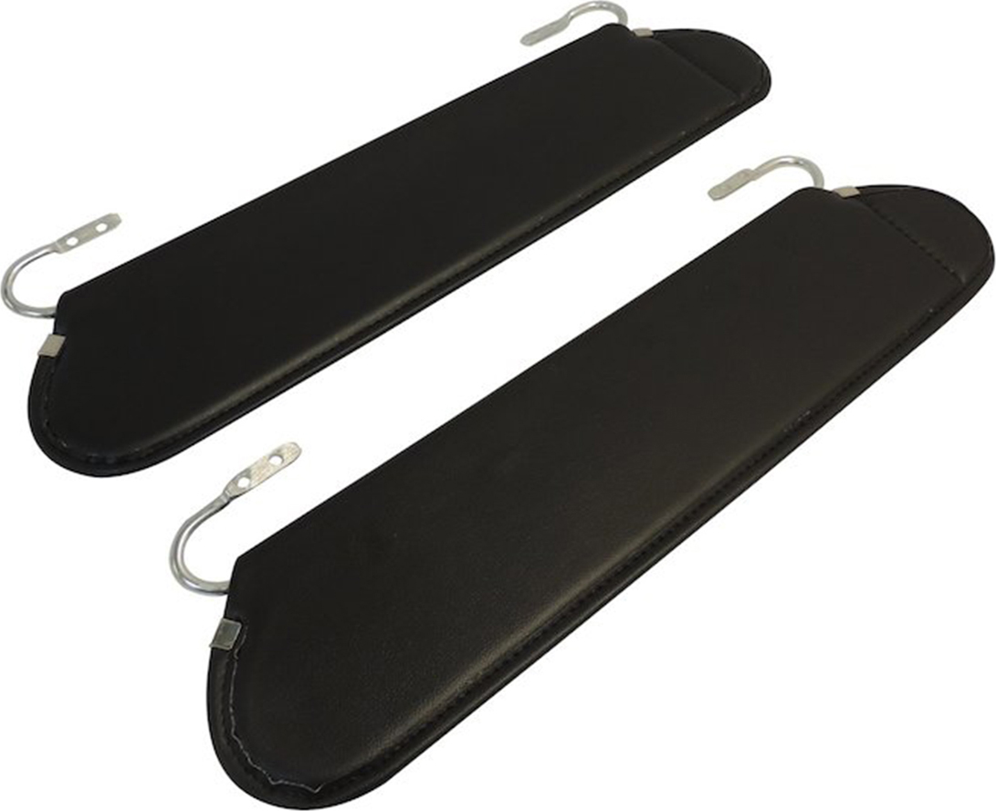AM Black MetalFabric Front Left Right Use Existing Hardware Includes 2 Sun Visors Black Set of 2-1 year or 12-000 mile RT Off Road limited warranty SKU RT0RT54001