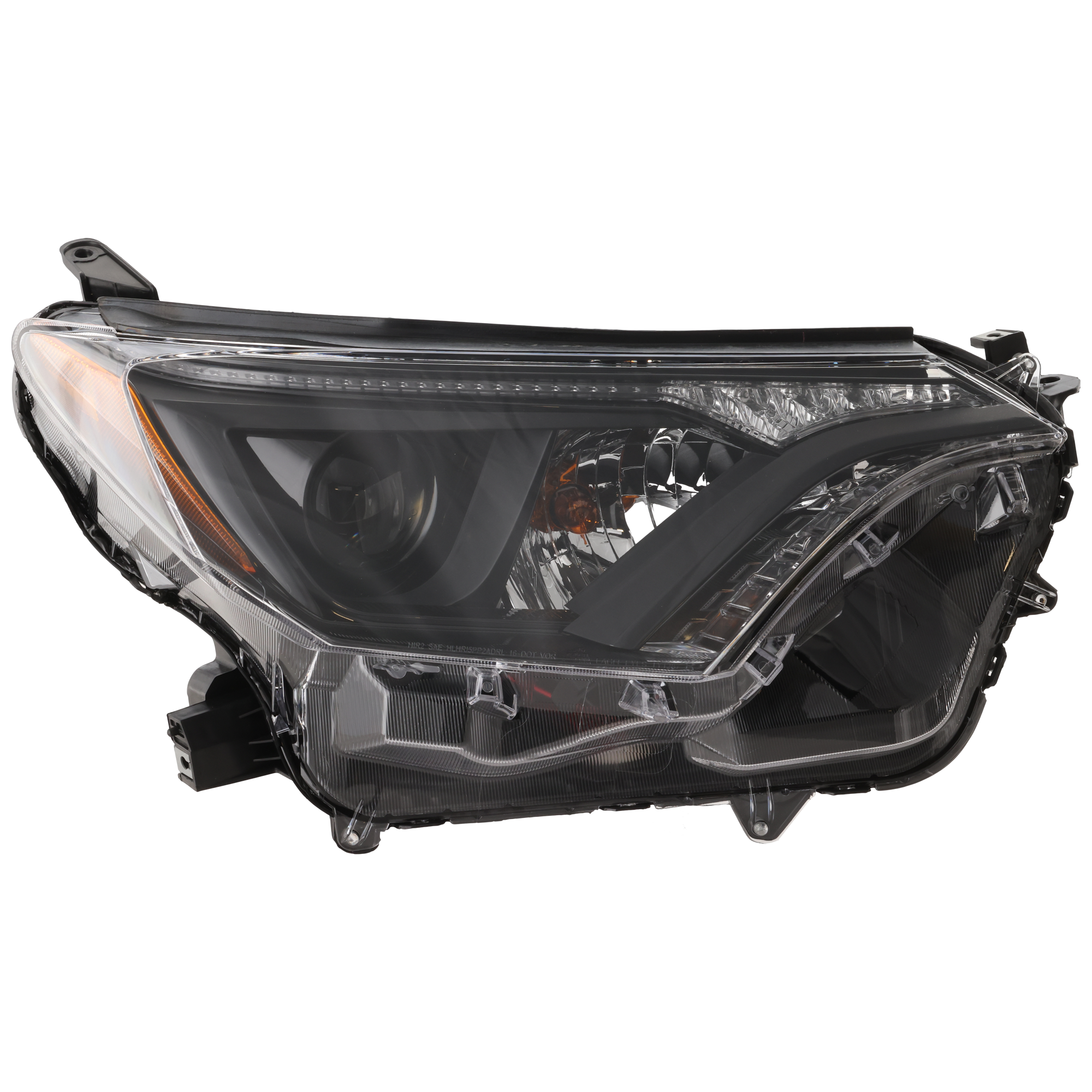 AM RAV4-16-18 HEAD LAMP RH Assembly Halogen w Black Bezel Exc. Hybrid Model North America Built Vehicle SKU RT10010033 Partslink TO2503268 OEM 811100R180