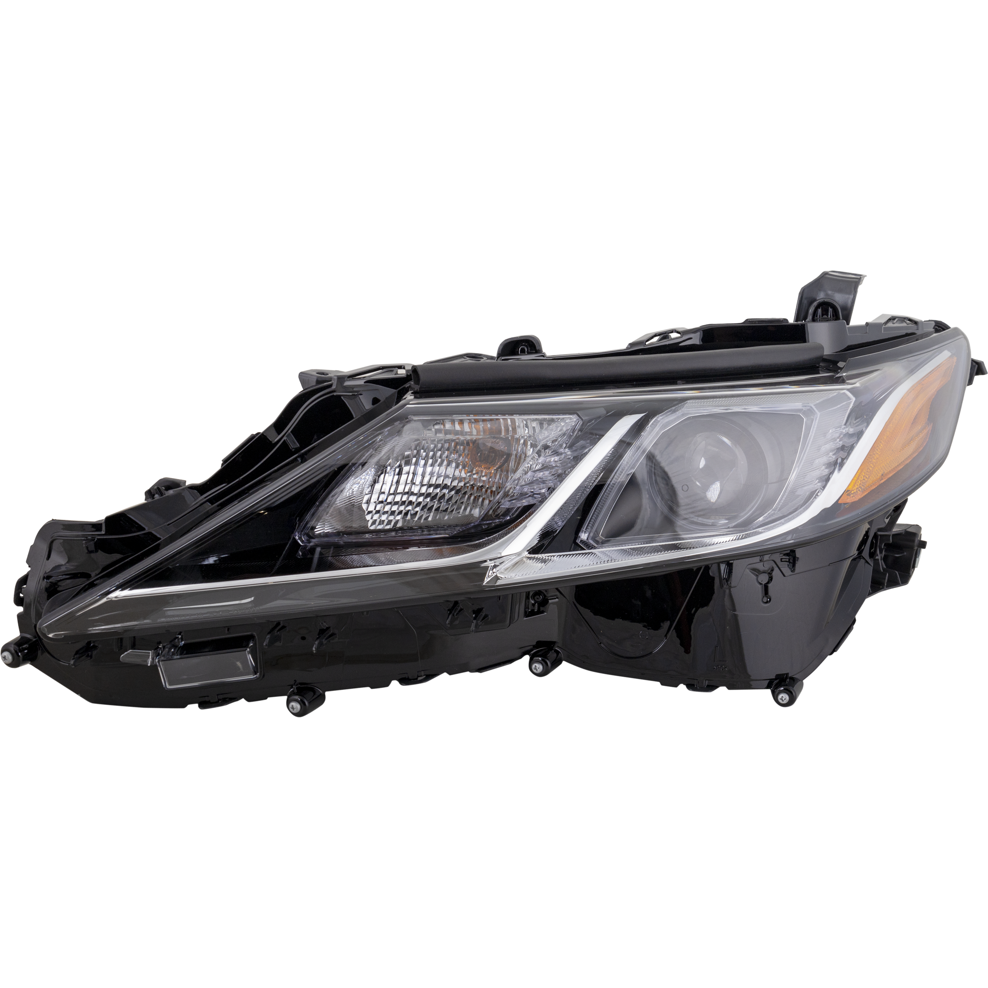 AM CAMRY 18-18 HEAD LAMP LH Assembly LED L LE SE w o LED Signal Light North America Built Vehicle Hybrid LE Hybrid SE Models CAPA SKU RT10010048Q Partslink TO2502255C OEM 8115006C40