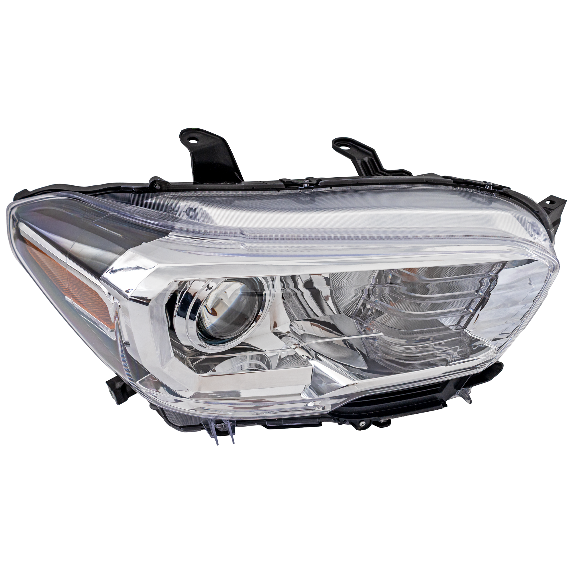 AM TACOMA 19-23 HEAD LAMP RH Assembly Halogen Chrome Interior w o LED Daytime Running Light w Fog Light Holes CAPA SKU RT10010057Q Partslink TO2503276C OEM 8111004262
