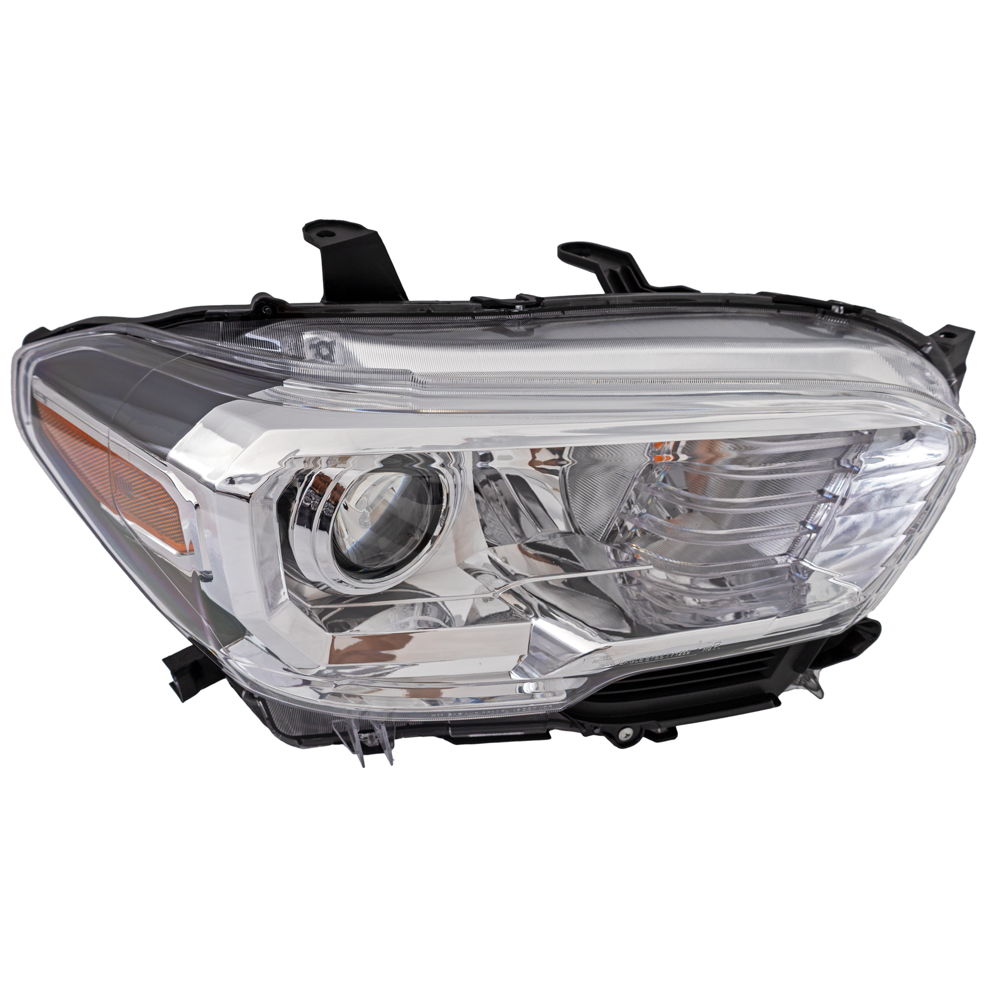 AM TACOMA 19-23 HEAD LAMP RH Assembly Halogen Chrome Interior w o LED Daytime Running Light w Fog Light Holes SKU RT10010057 Partslink TO2503276 OEM 8111004262