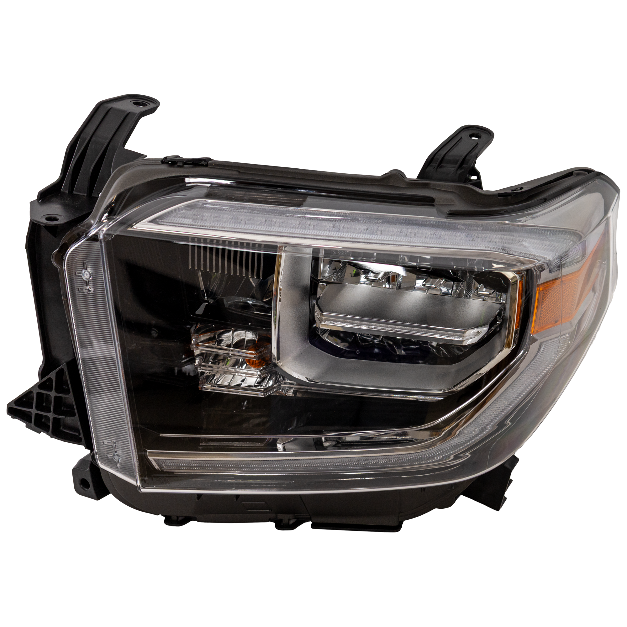 AM TUNDRA 18-18 HEAD LAMP LH Assembly LED Black Interior w Smoked Chrome Accent SKU RT10010084 Partslink TO2502263 OEM 811500C210