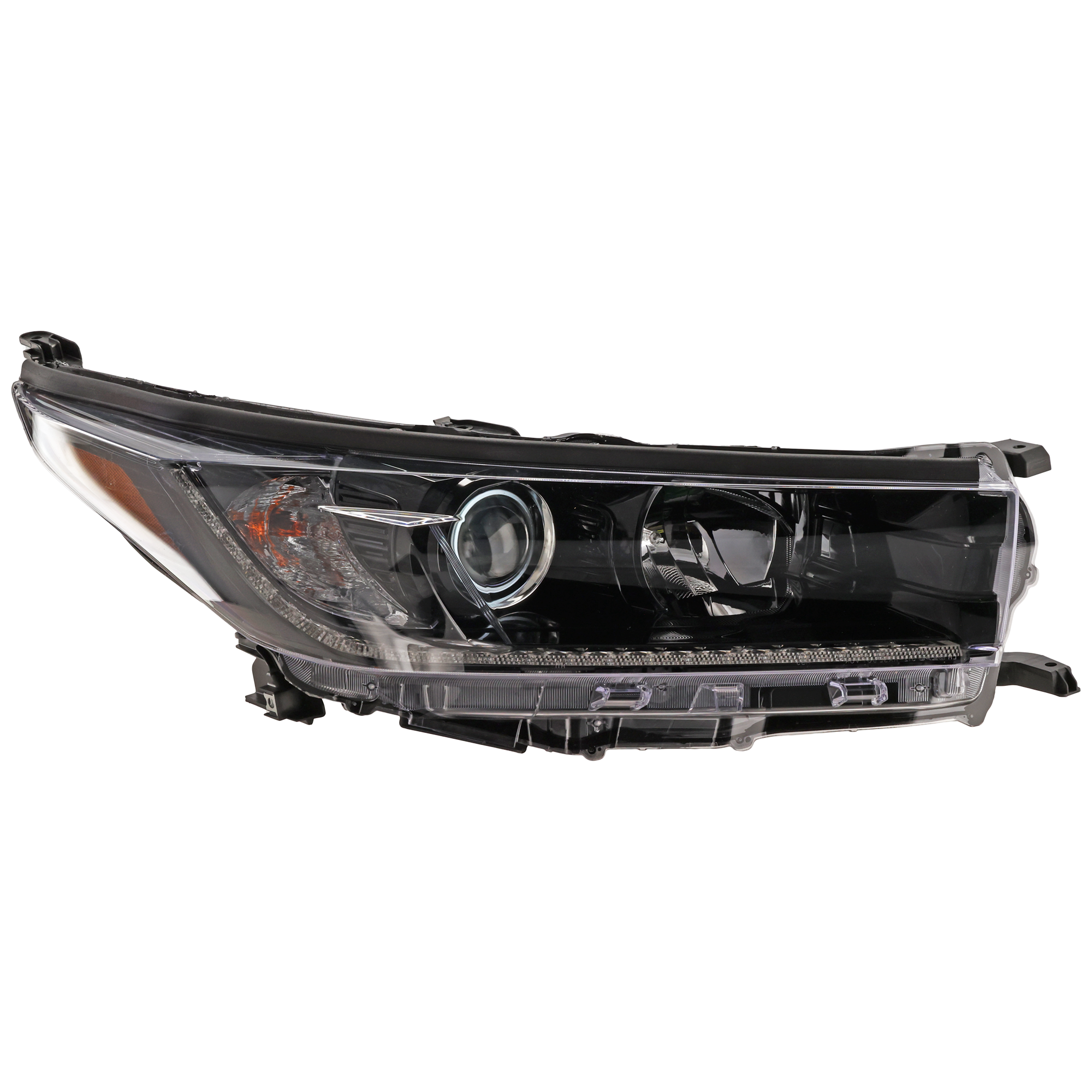 AM HIGHLANDER 19-19 HEAD LAMP RH Assembly Halogen w o Smoked Chrome Accent CAPA SKU RT10010093Q Partslink TO2503285C OEM 811100E560