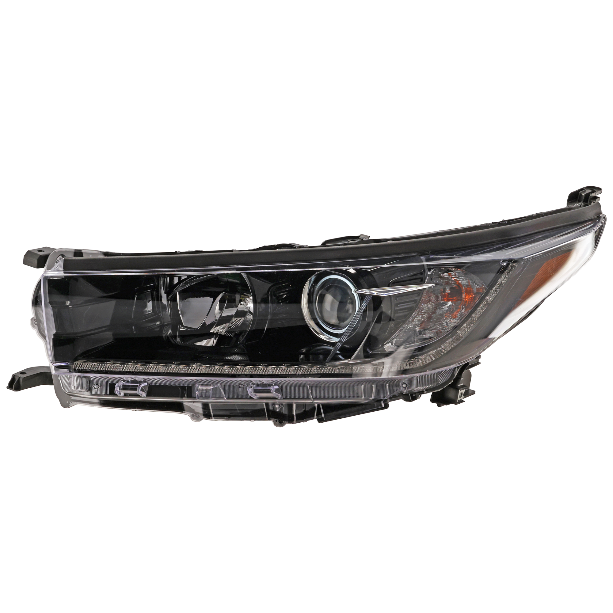 AM HIGHLANDER 19-19 HEAD LAMP LH Assembly Halogen w o Smoked Chrome Accent CAPA SKU RT10010094Q Partslink TO2502285C OEM 811500E560