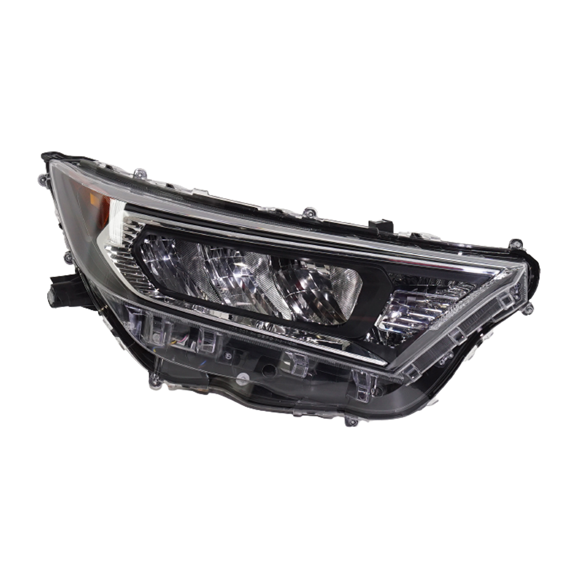 AM RAV4-19-21 HEAD LAMP RH Lens and Housing Halogen Exc LE Hybrid Models Japan Built Vehicle SKU RT10010131 Partslink TO2519201 OEM 8113042812-8113042811