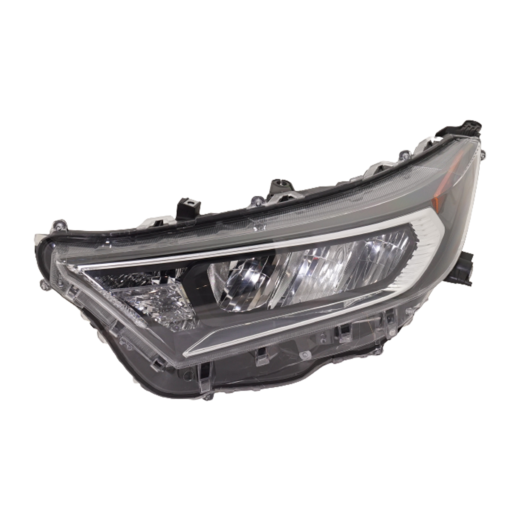 AM RAV4-19-21 HEAD LAMP LH Lens and Housing Halogen Exc LE Hybrid Models Japan Built Vehicle SKU RT10010132 Partslink TO2518201 OEM 8117042811-8117042812