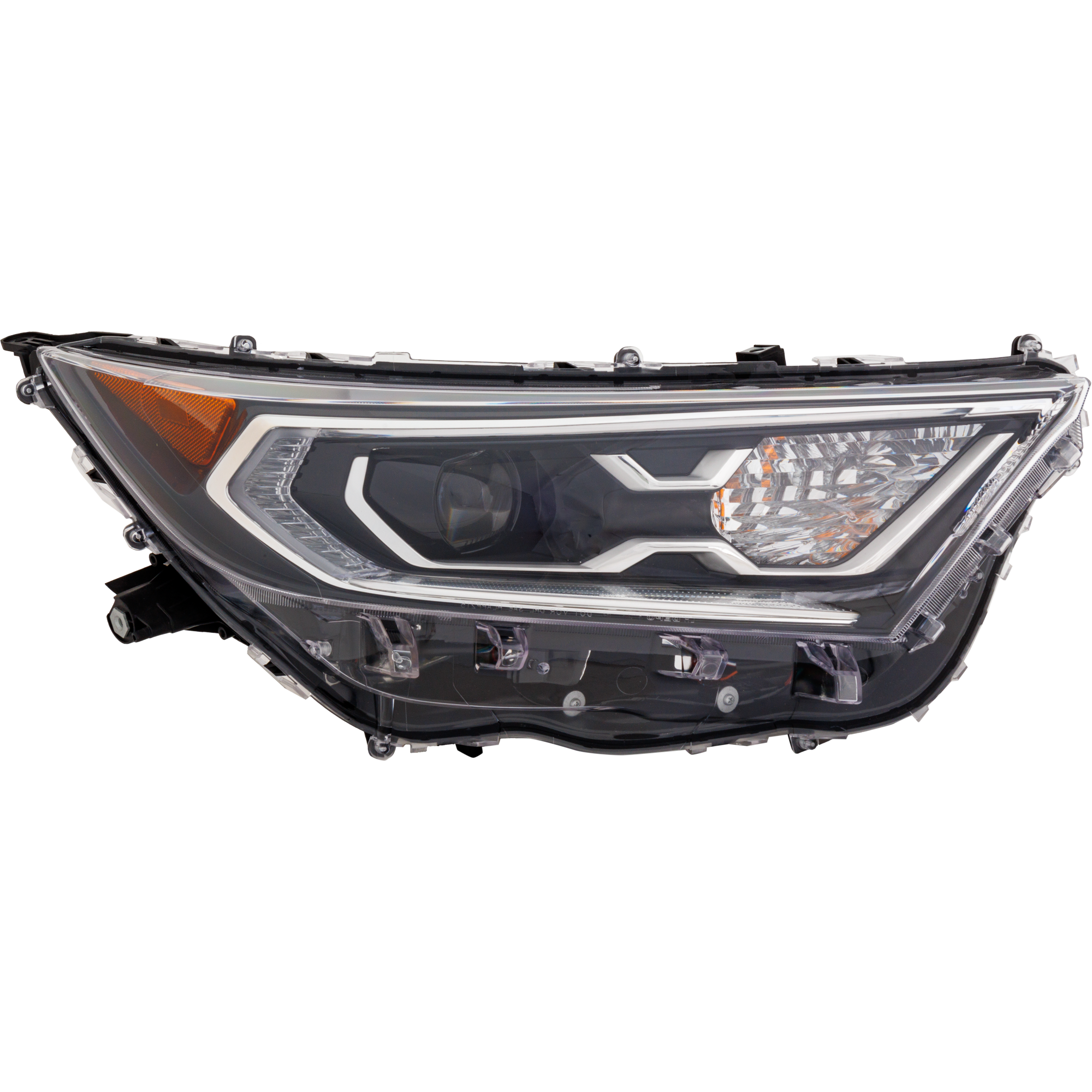 AM RAV4 HYBRID 19-21 HEAD LAMP RH Assembly LED w o Adaptive Headlight Limited XLE XLE Premium XSE Models North America Built Vehicle CAPA SKU RT10010191Q Partslink TO2503292C OEM 811100R162