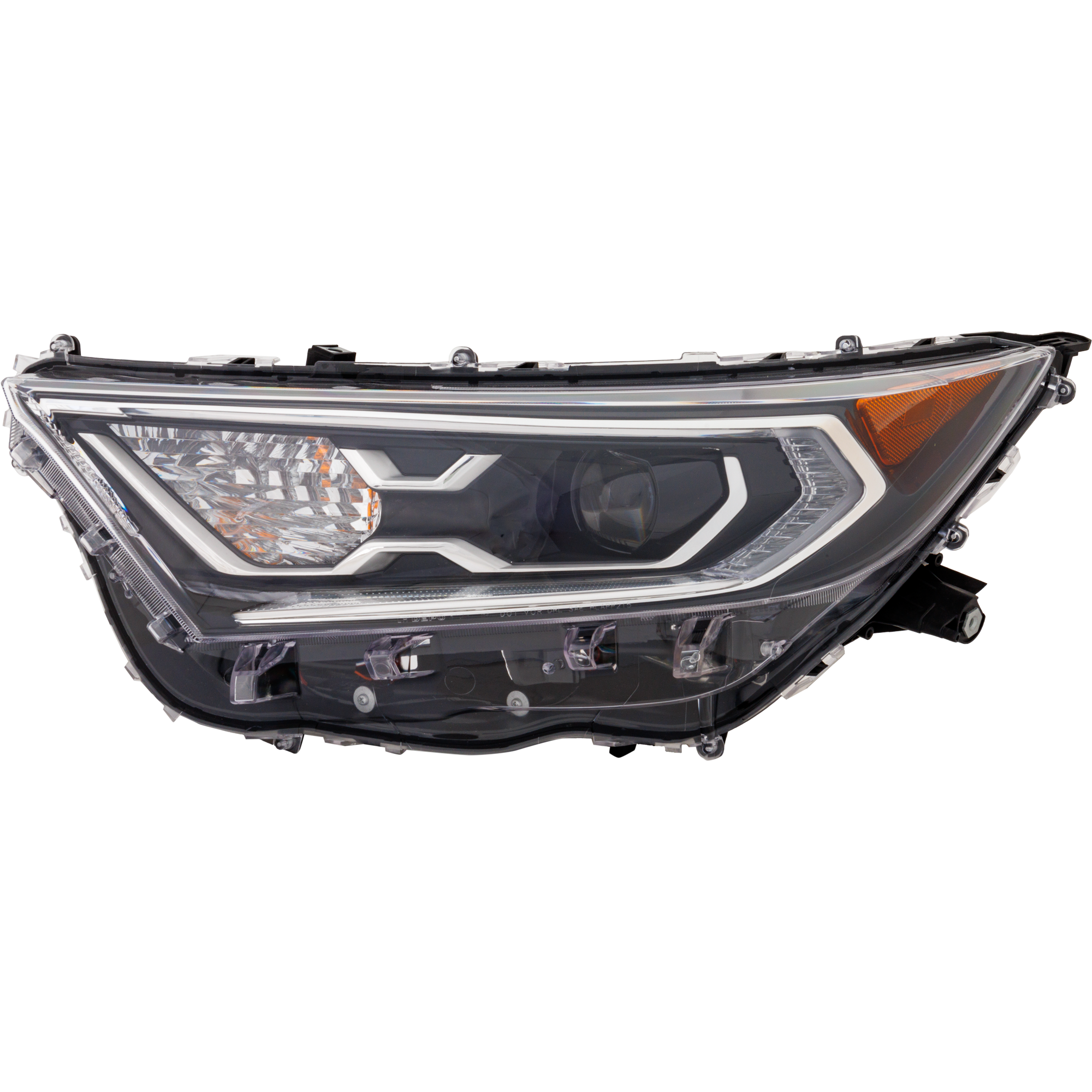 AM RAV4 HYBRID 19-21 HEAD LAMP LH Assembly LED w o Adaptive Headlight Limited XLE XLE Premium XSE Models North America Built Vehicle CAPA SKU RT10010192Q Partslink TO2502292C OEM 811500R162
