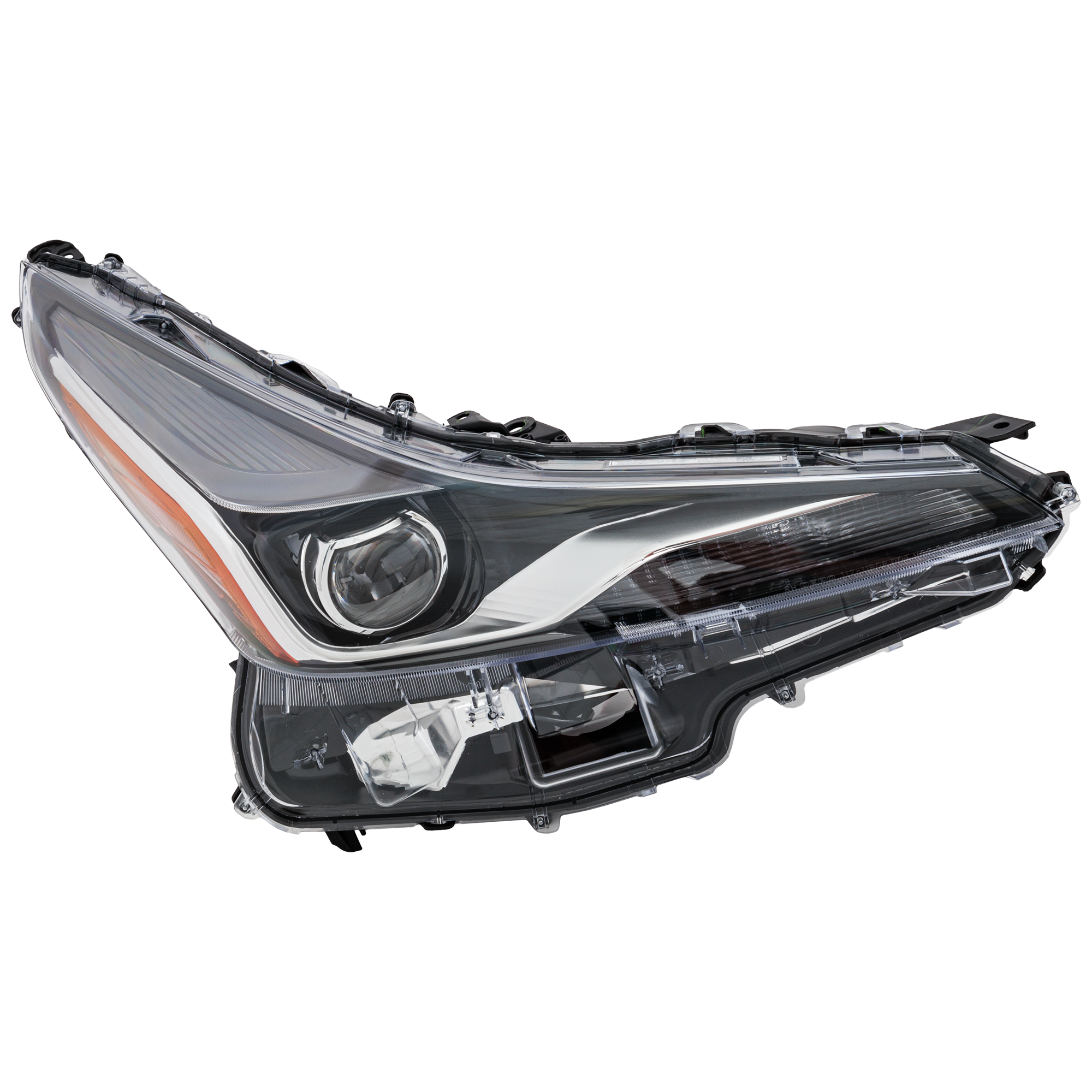 AM PRIUS 19-22 HEAD LAMP RH Lens and Housing LED w Fog Light w o Adaptive Headlight 20th Anniversary Edition and Nightshade Edition SKU RT10010211U OEM 8107047A00 PFM