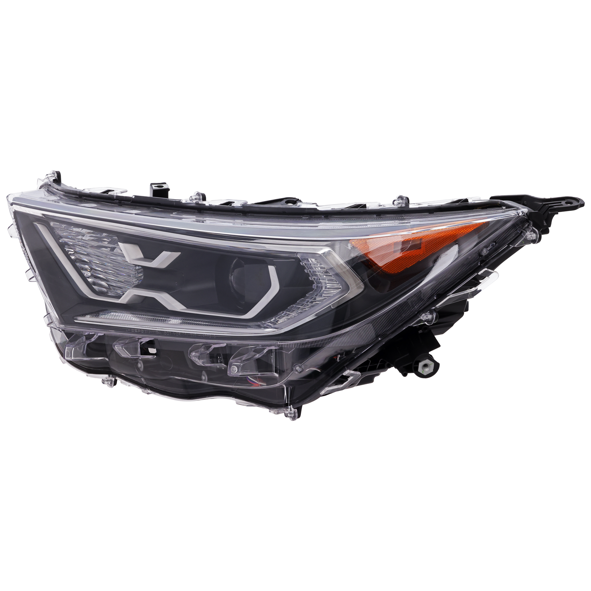 AM RAV4 HYBRID 19-21 HEAD LAMP LH Lens and Housing Halogen w o Adaptive Headlight Limited XLE XLE Premium XSE Hybrid Models Japan Built Vehicle SKU RT10010218U Partslink TO2518202 OEM 8117042A02