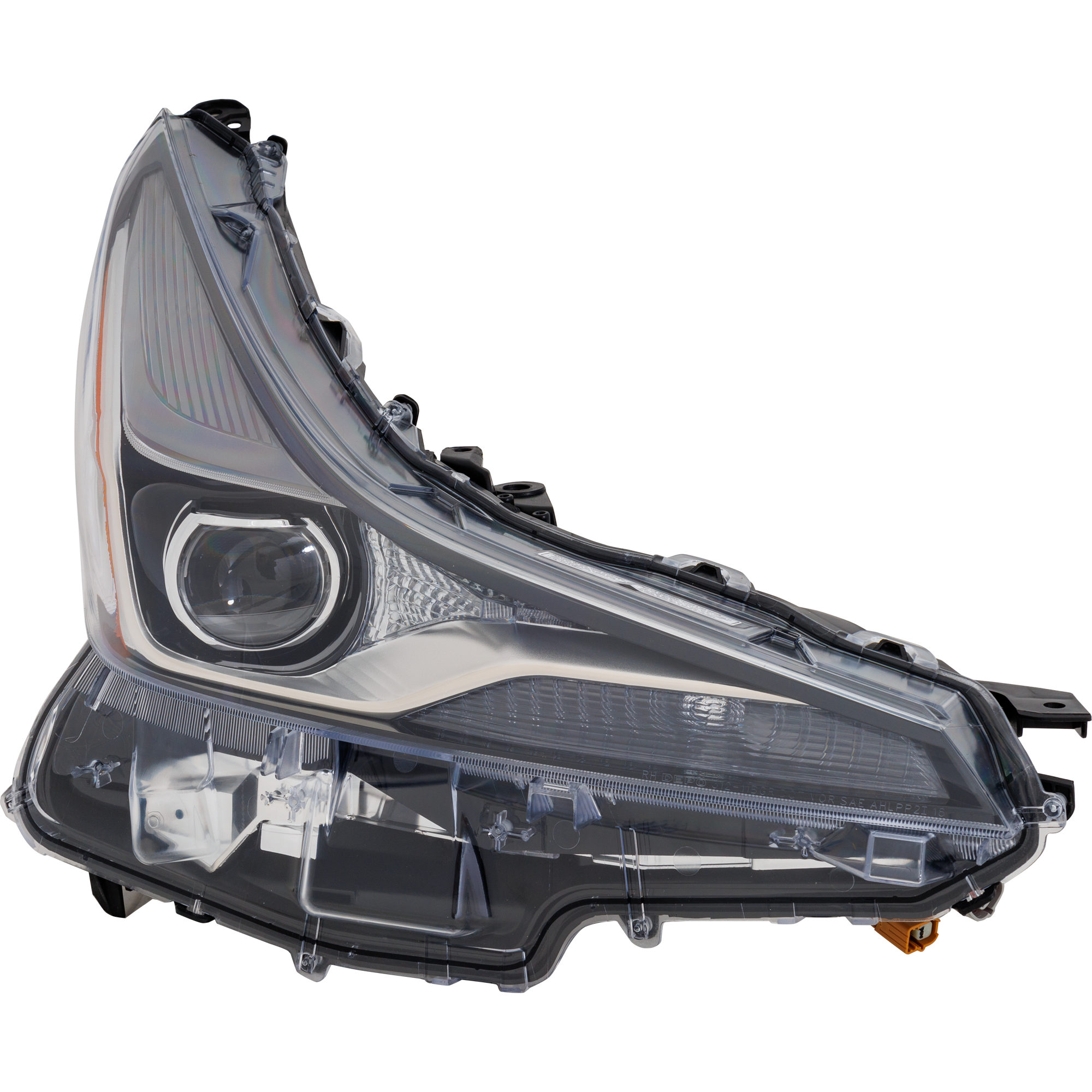 AM PRIUS 19-22 HEAD LAMP RH Lens and Housing LED w o Fog Light Holes w o 20th Anniversary Edition w o Nightshade Edition w o Adaptive Headlights w o Fog Light Holes SKU RT10010221U OEM 8114047870 PFM
