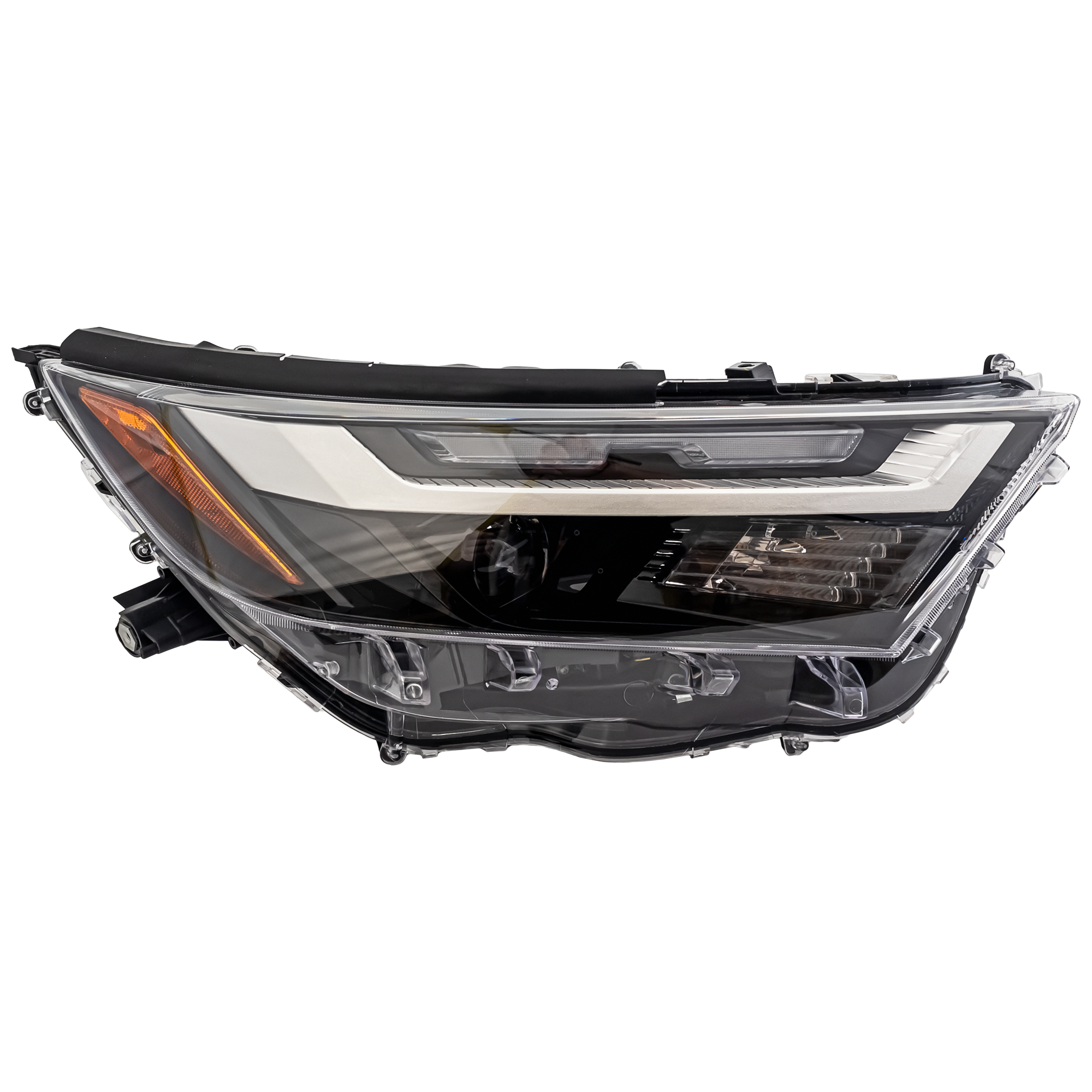 AM RAV4-22-24 HEAD LAMP RH Assembly LED w o LED Signal Light North America Built Vehicle LE XLE XLE Premium Hybrid Woodland Edition Hybrid LE Hybrid XLE Hybrid XLE Premium Models CAPA SKU RT10010271AQ Partslink TO2503316C OEM 811100R440