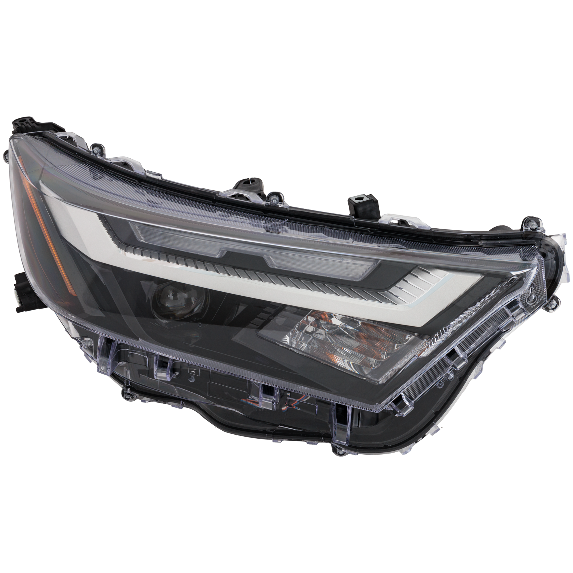 AM RAV4-22-25 HEAD LAMP RH Assembly LED Halogen w o LED Signal Light North America Built Vehicle LE Adventure Trail TRD Off Road XLE XLE Premium Models SKU RT10010275A Partslink TO2503314 OEM 811100R350