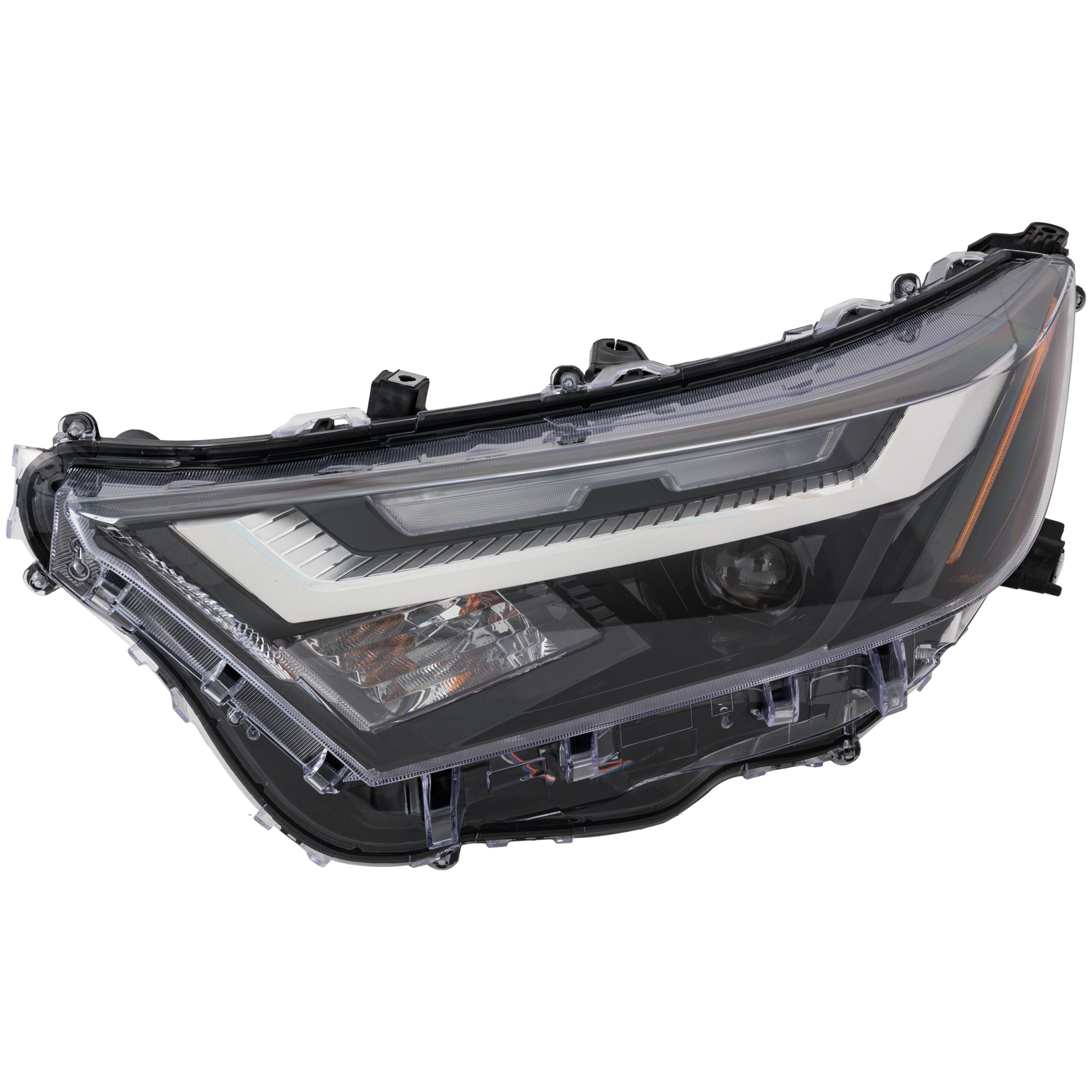 AM RAV4-22-24 HEAD LAMP LH Assembly LED Halogen w o LED Signal Light North America Built Vehicle LE Adventure Trail TRD Off Road XLE XLE Premium Models CAPA SKU RT10010276AQ Partslink TO2502314C OEM 811500R350