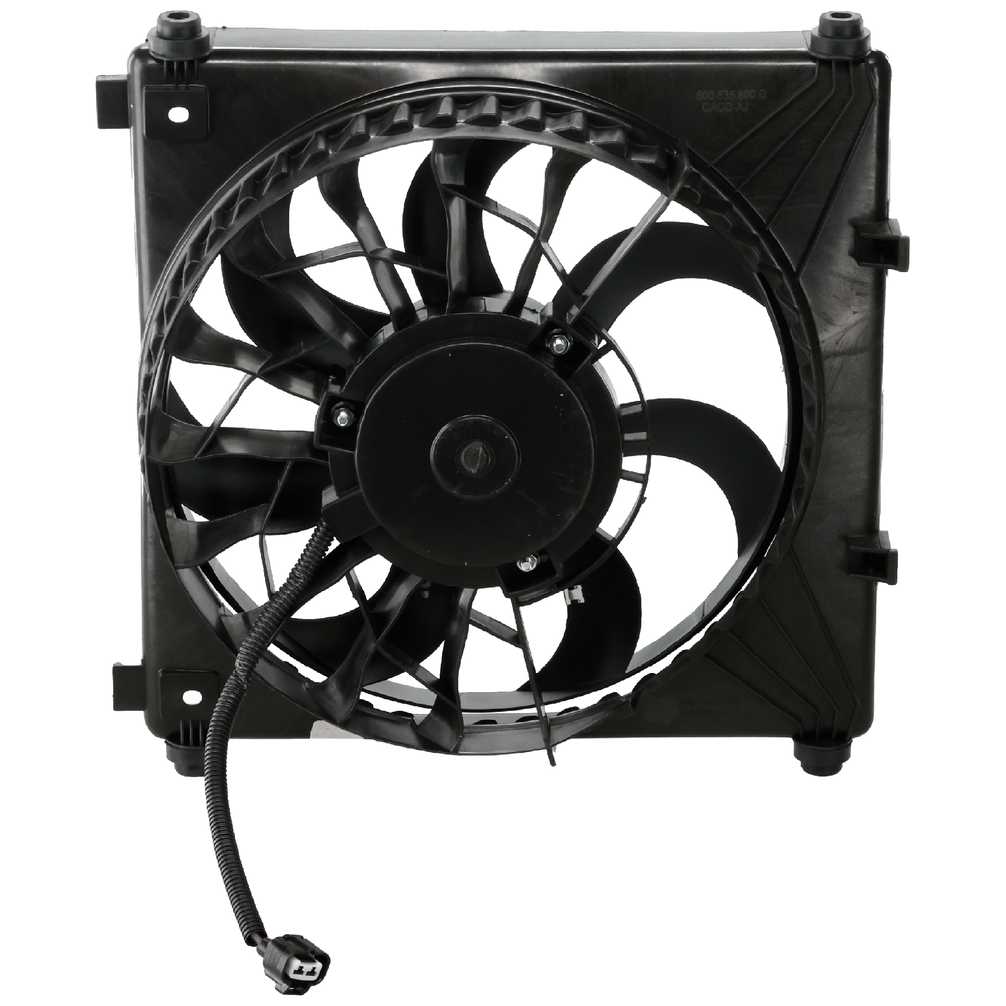 AM MODEL S 12-21 A C CONDENSER FAN ASSEMBLY RH Single fan SKU RT19090003 OEM 600835800D