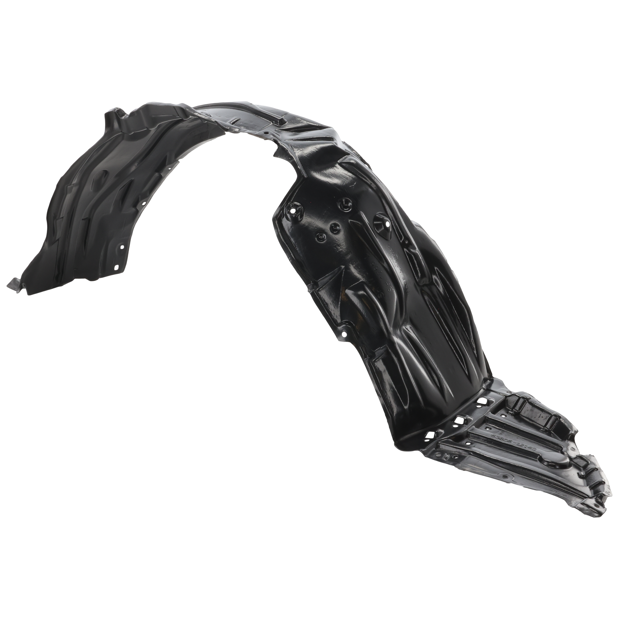 AM COROLLA 20-25 FRONT FENDER LINER LH Plastic Vacuum Form L LE Models Sedan Japan Built Vehicle w o Insulation SKU RT22210058 Partslink TO1248233 OEM 5380612100