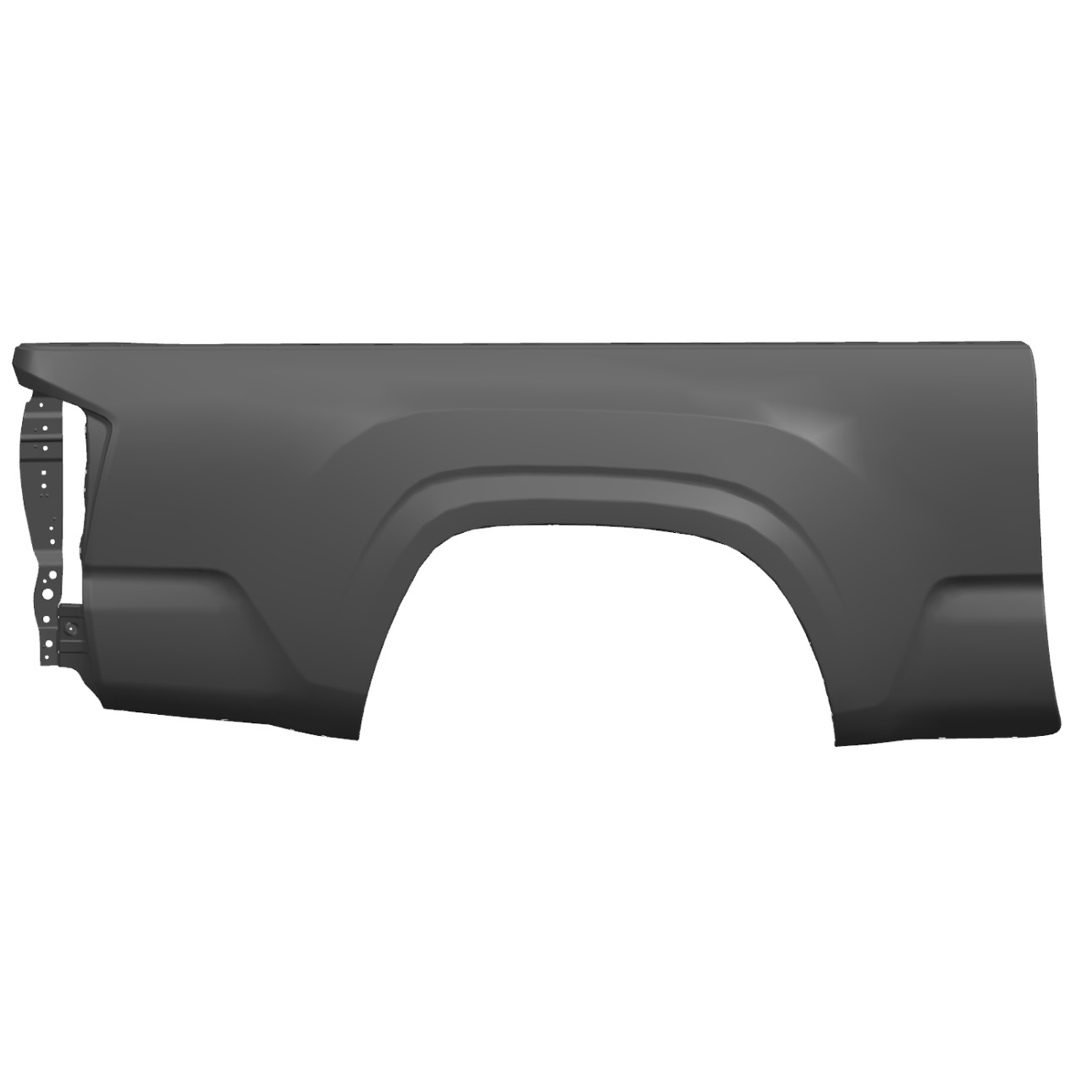 AM TACOMA 16-23 REAR TRUCK BEDSIDE PANEL RH Primed Steel Crew Extended Cab w o Fender Flare Holes 6 Ft. Bed SKU RT55210007 Partslink TO1757108 OEM 6550004450