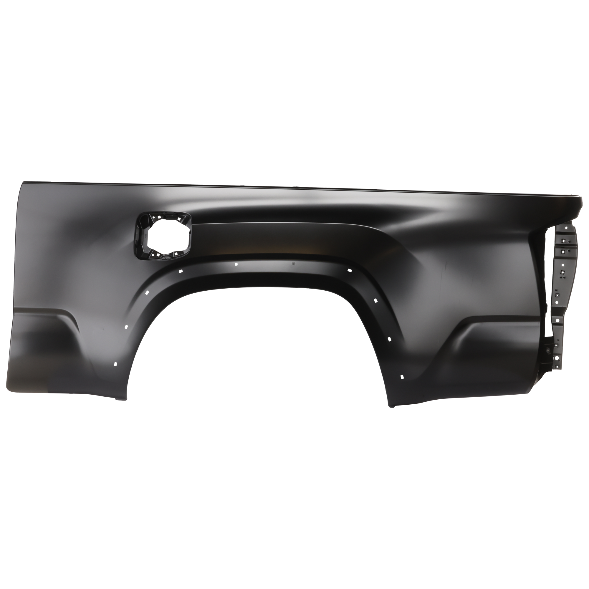 AM TACOMA 16-23 REAR TRUCK BEDSIDE PANEL LH Primed Steel Crew Extended Cab w Fender Flare Holes 6 Ft. Bed CAPA SKU RT55210010Q Partslink TO1756109C OEM 6560004410