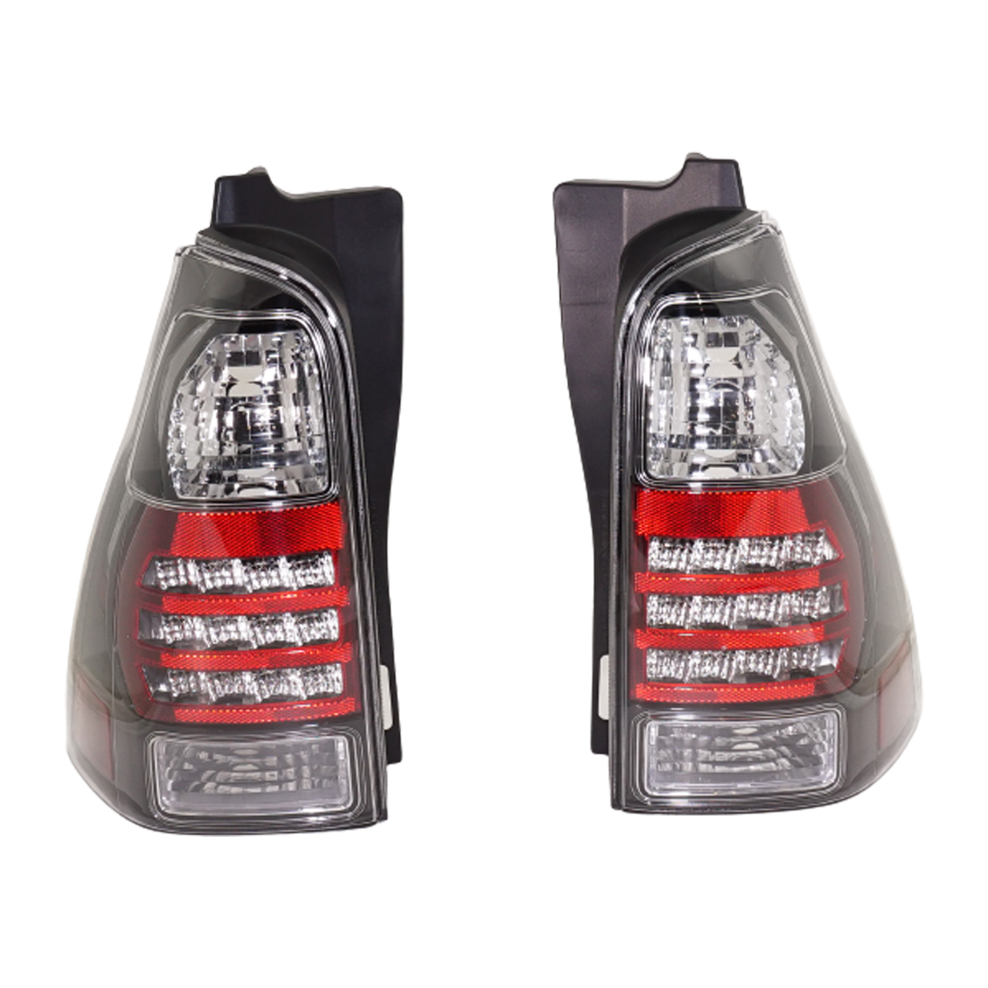 AM 4RUNNER 06-09 TAIL LAMP RH AND LH Assembly LED Clear Lens Black Interior SKU RT73010135 Partslink TO2811151 OEM Performance