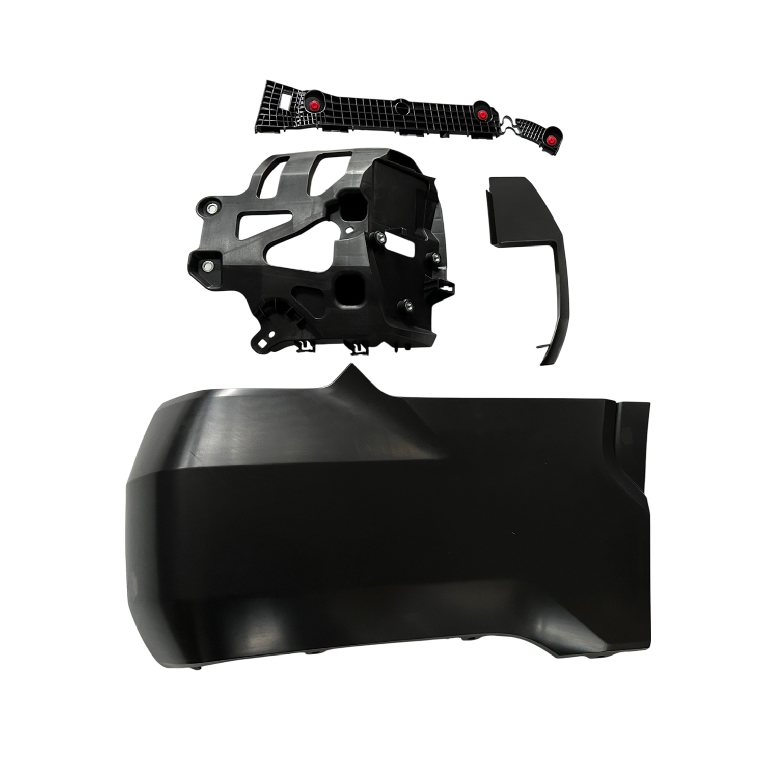 AM TUNDRA 22-24 REAR BUMPER COVER RH Outer Primed Assembly w o Flare Holes and Parking Aid Sensor Holes Includes Bumper Filler and Retainers SKU RT76010093P Partslink TO1105142 OEM 521610C903 PFM