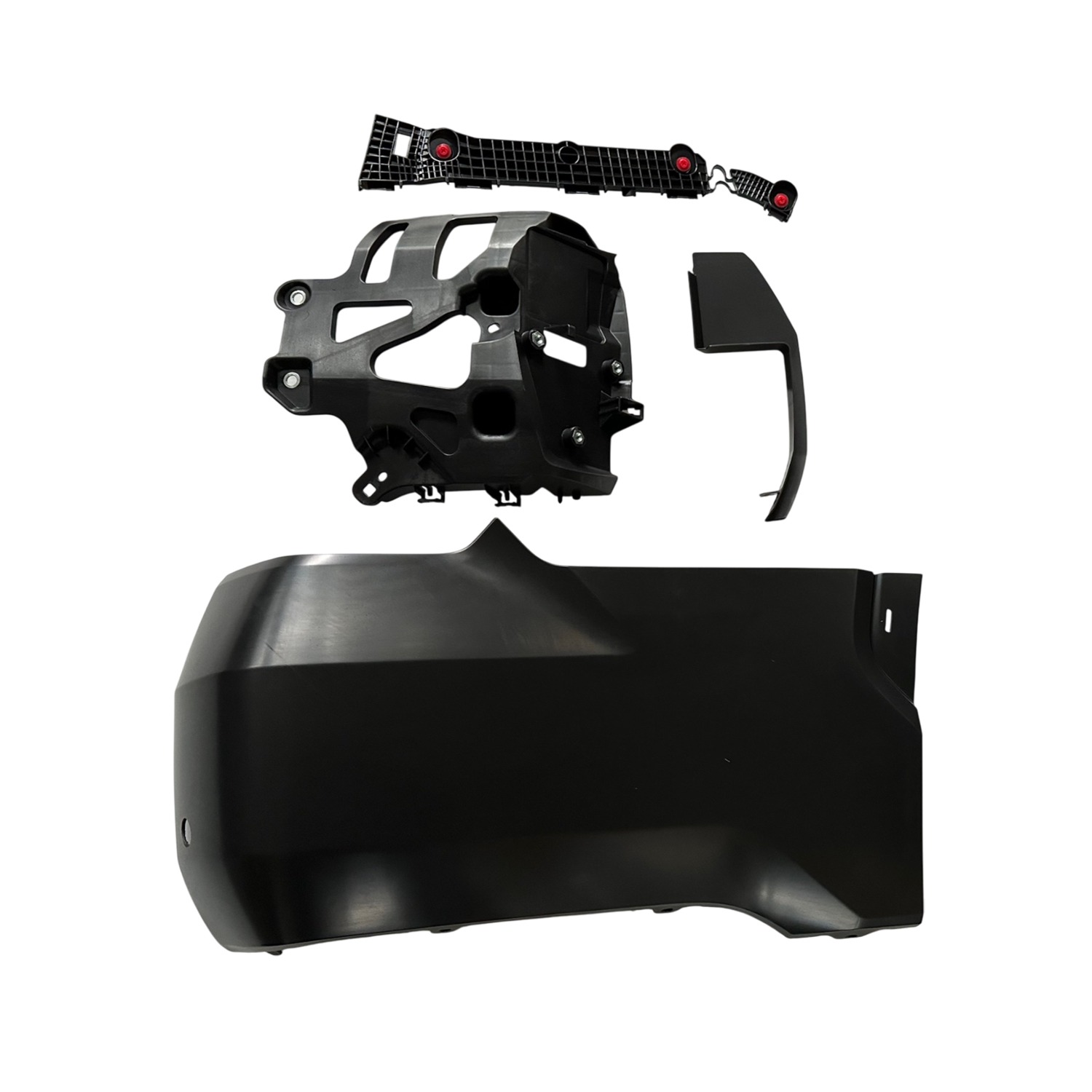 AM TUNDRA 22-24 REAR BUMPER COVER RH Outer Primed Assembly w Flare Holes and Parking Aid Sensor Holes Includes Bumper Filler and Retainers SKU RT76010095P Partslink TO1105145 OEM 521610C900 PFM