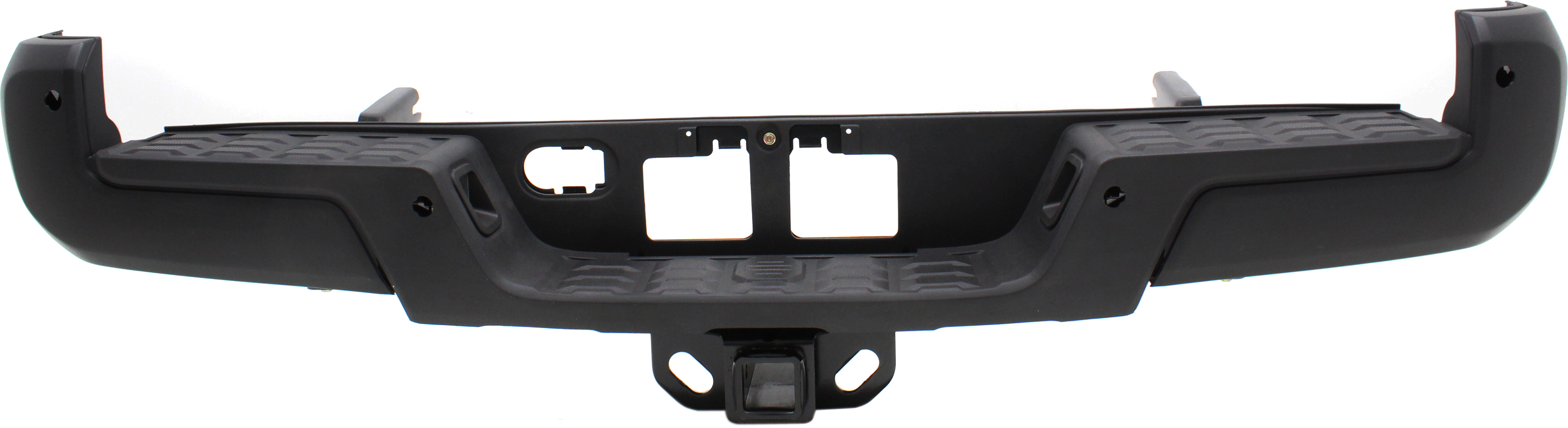 AM TACOMA 16-23 STEP BUMPER FACE BAR AND PAD w Pad Provision w o Mounting Bracket Black w IPAS Holes and Towing Hitch SKU RT82560008 Partslink TO1103134 OEM 5215904030 PFM