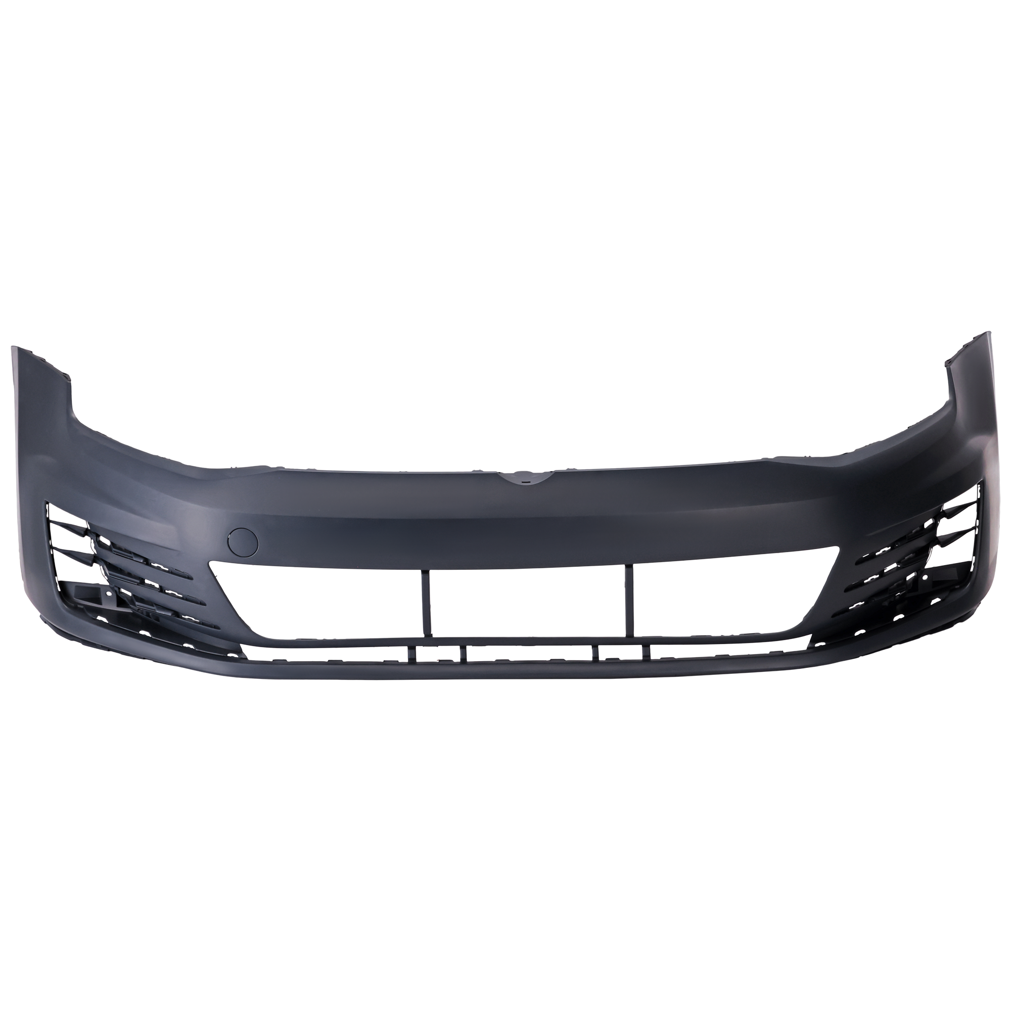 AM GOLF GTI 15-17 FRONT BUMPER COVER Primed w o HLW and PDC Sensor Holes SKU RV01030051P Partslink VW1000209 OEM 5GM807217HGRU