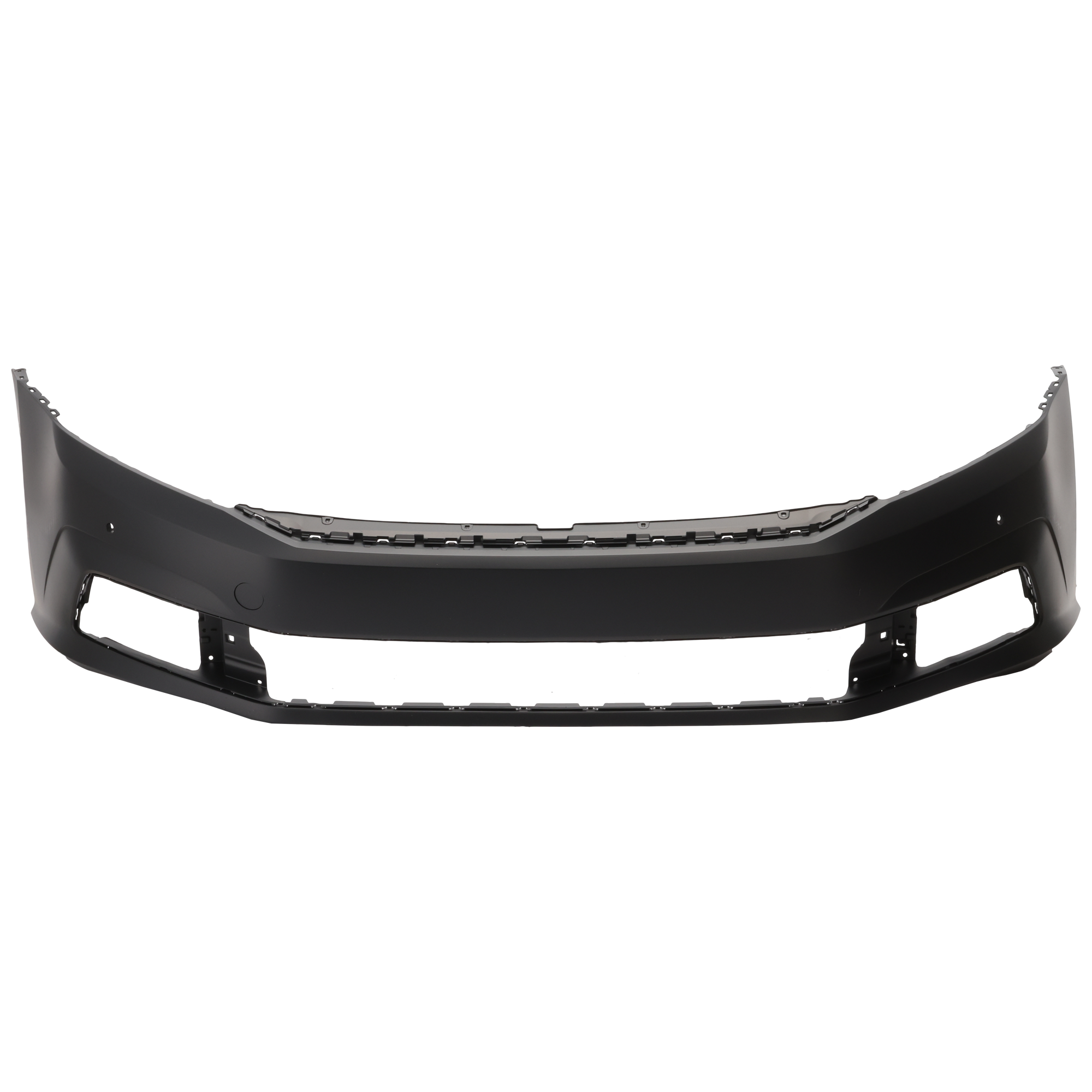 AM PASSAT 16-19 FRONT BUMPER COVER Primed w Park Sensor Holes w Tow Hook Hole Exc. R Line Model CAPA SKU RV01030055PQ Partslink VW1000248C OEM 561807217GGRU
