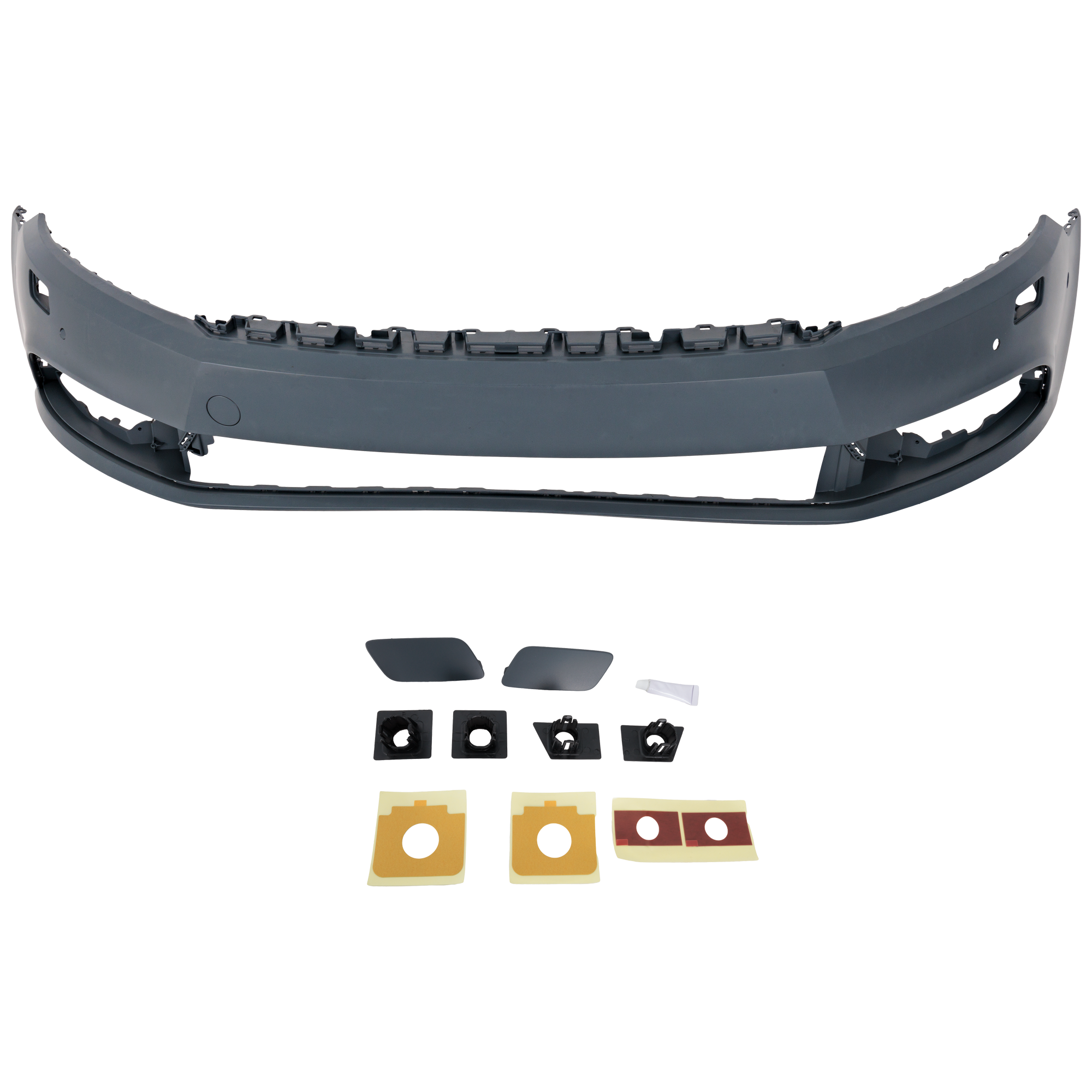 AM CC 13-17 FRONT BUMPER COVER w Parking Aid Sensor Holes Excludes Highline R Line Sportline Models SKU RV01030063P Partslink VW1000206 OEM 3C8807217ANGRU
