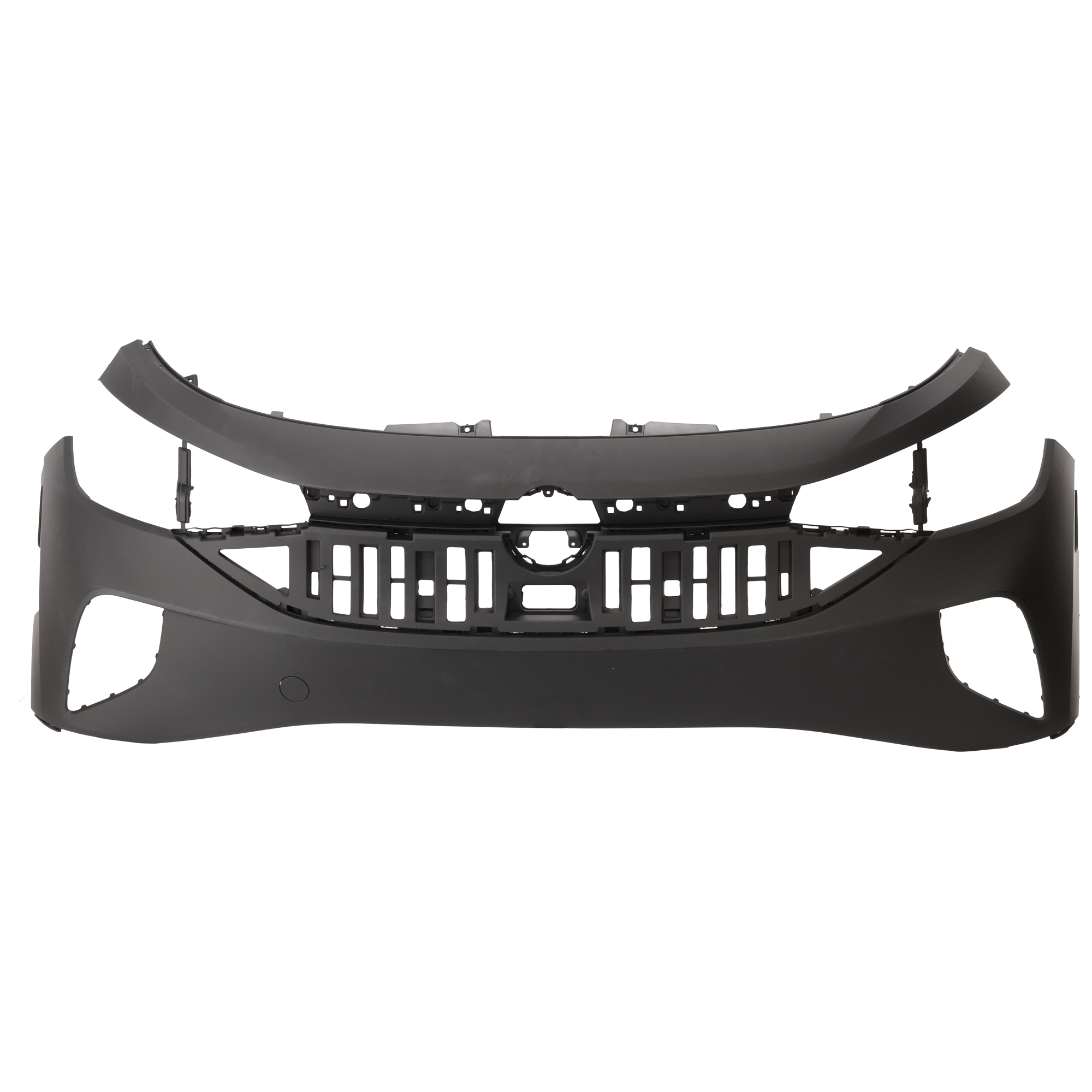 AM ID.4-21.22 FRONT BUMPER COVER Primed w Side Marker Light Holes and Tow Hook Holes SKU RV01030064P Partslink VW1000250 OEM 11A807217BGRU