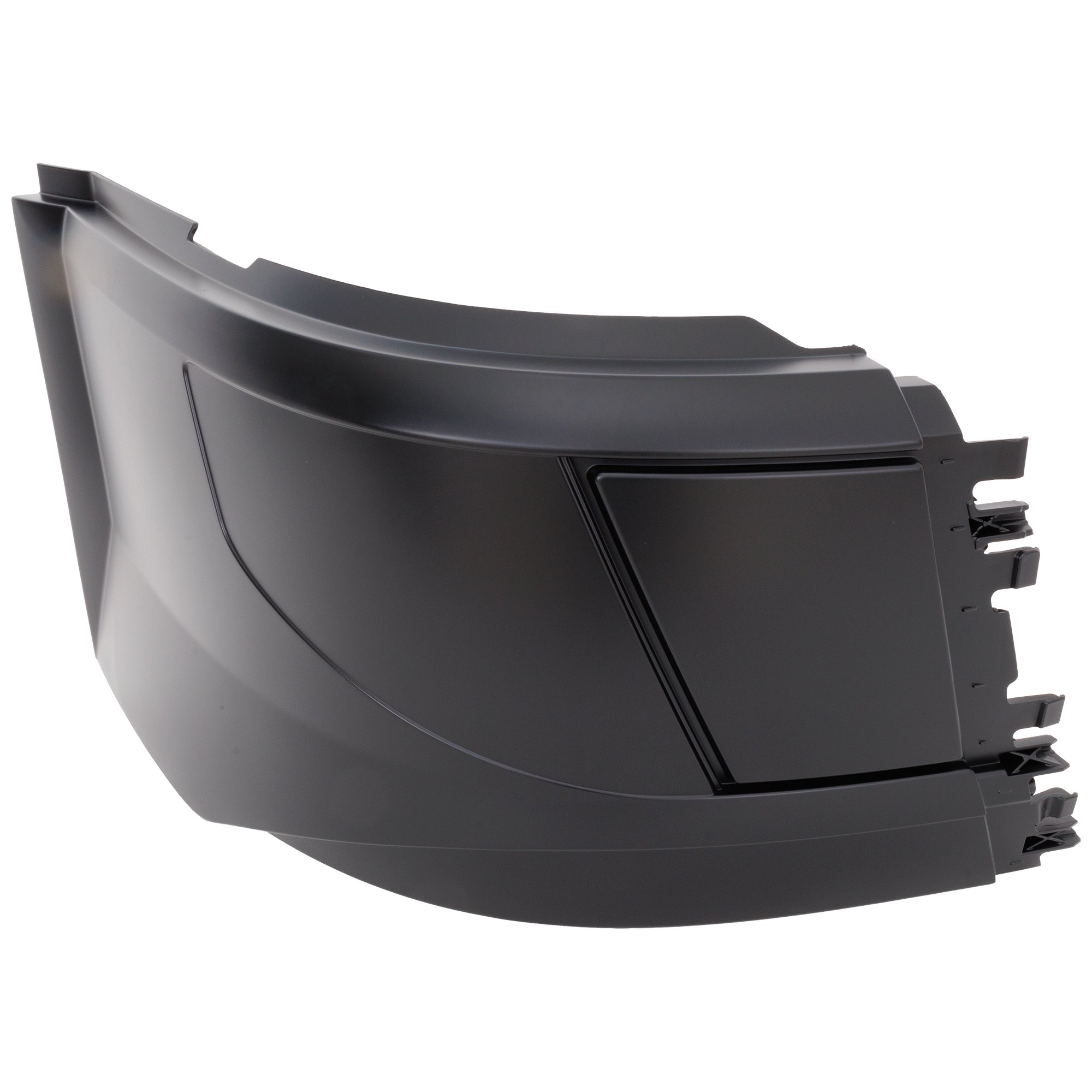 AM VOLVO HD VNL 04-18 FRONT BUMPER END RH Black w o Fog Lamp Hole Aero Style SKU RV01110013 HD OEM 82741350