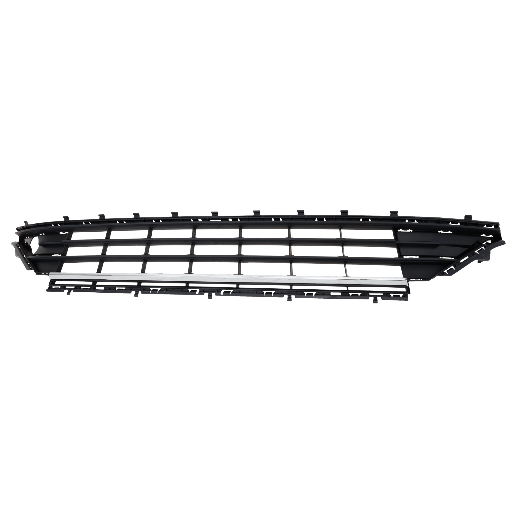 AM GOLF 18-21 GOLF SPORTWAGEN 18-19 FRONT BUMPER GRILLE Dark Gray w Chrome Molding SKU RV01530025 Partslink VW1036150 OEM 5GM853671CRYP