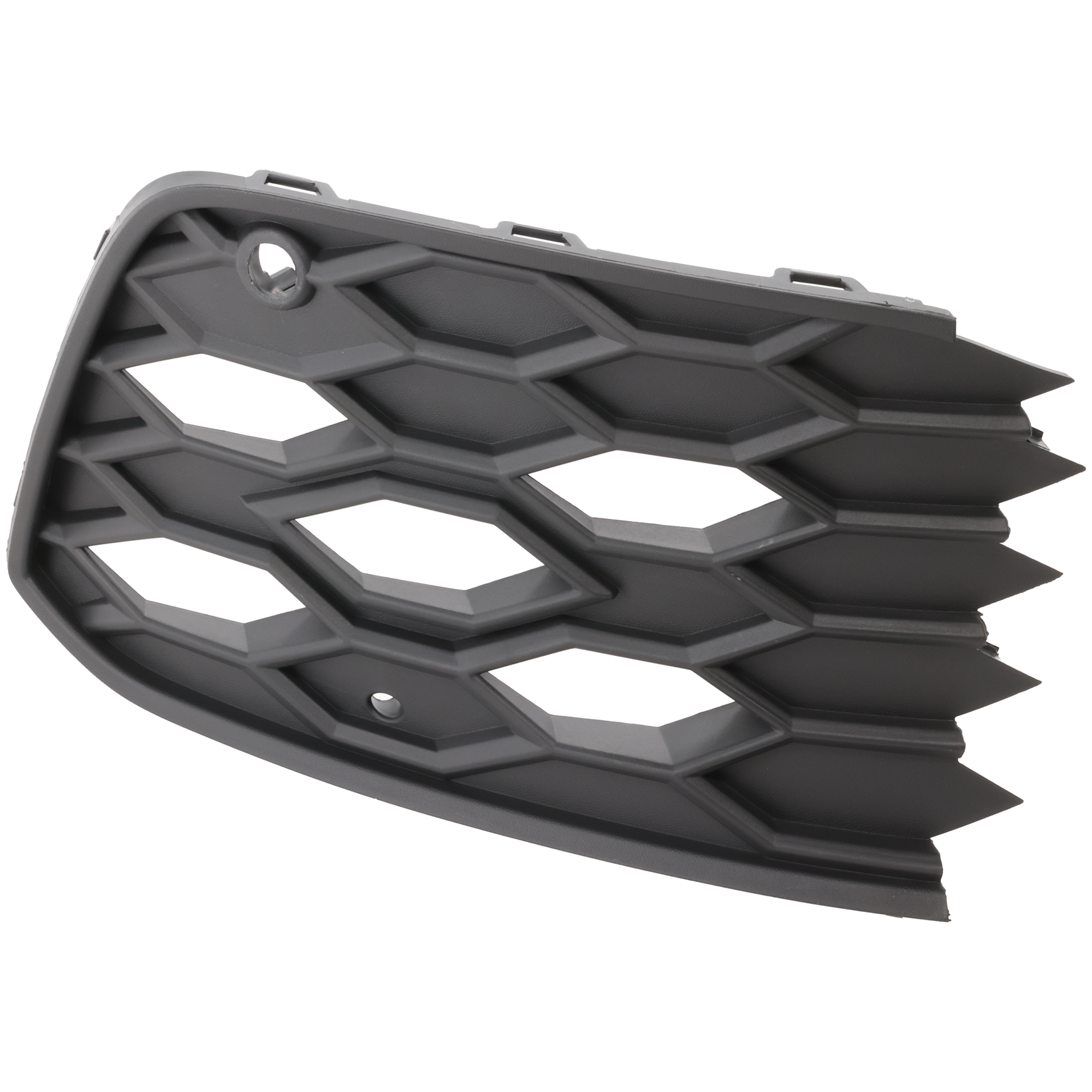 AM GTI 22-23 FRONT BUMPER GRILLE RH Outer Textured Black w Park Distance Control Sensor Holes 40th Anniversary Autobahn S SE Model SKU RV01530041 Partslink VW1039178 OEM 5H0853666N9B9